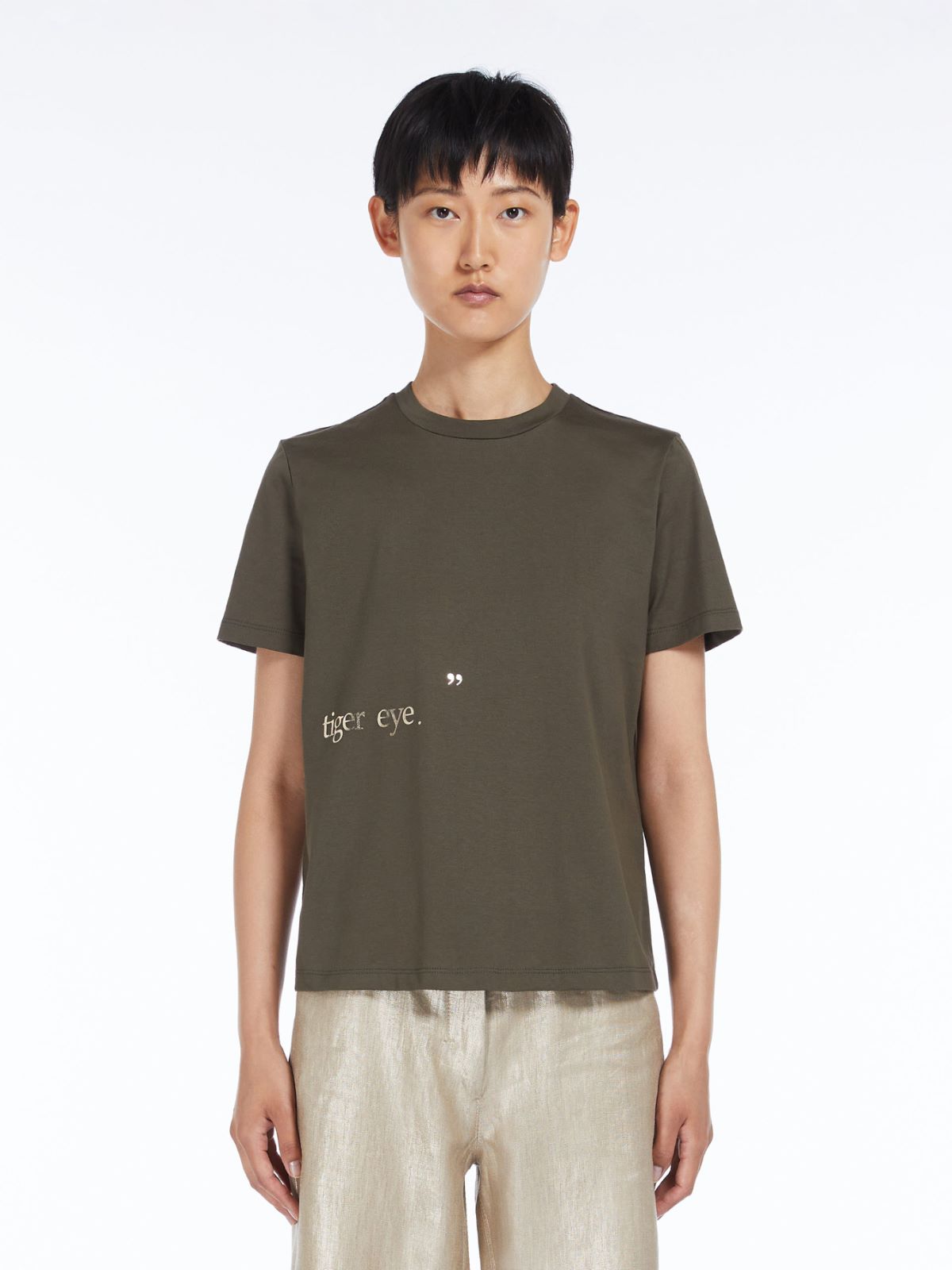 Cotton jersey print T-shirt