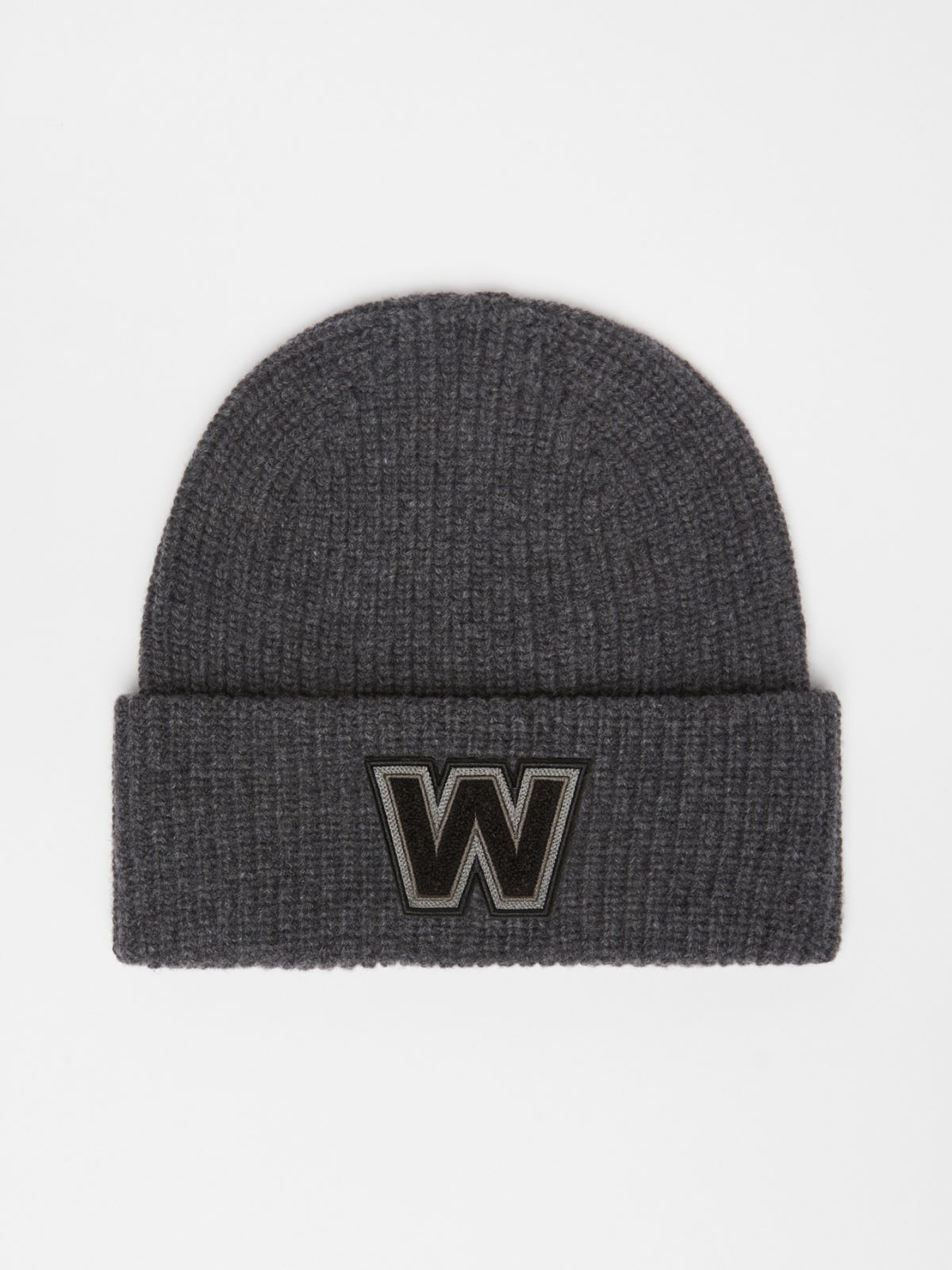 Wool logo beanie hat