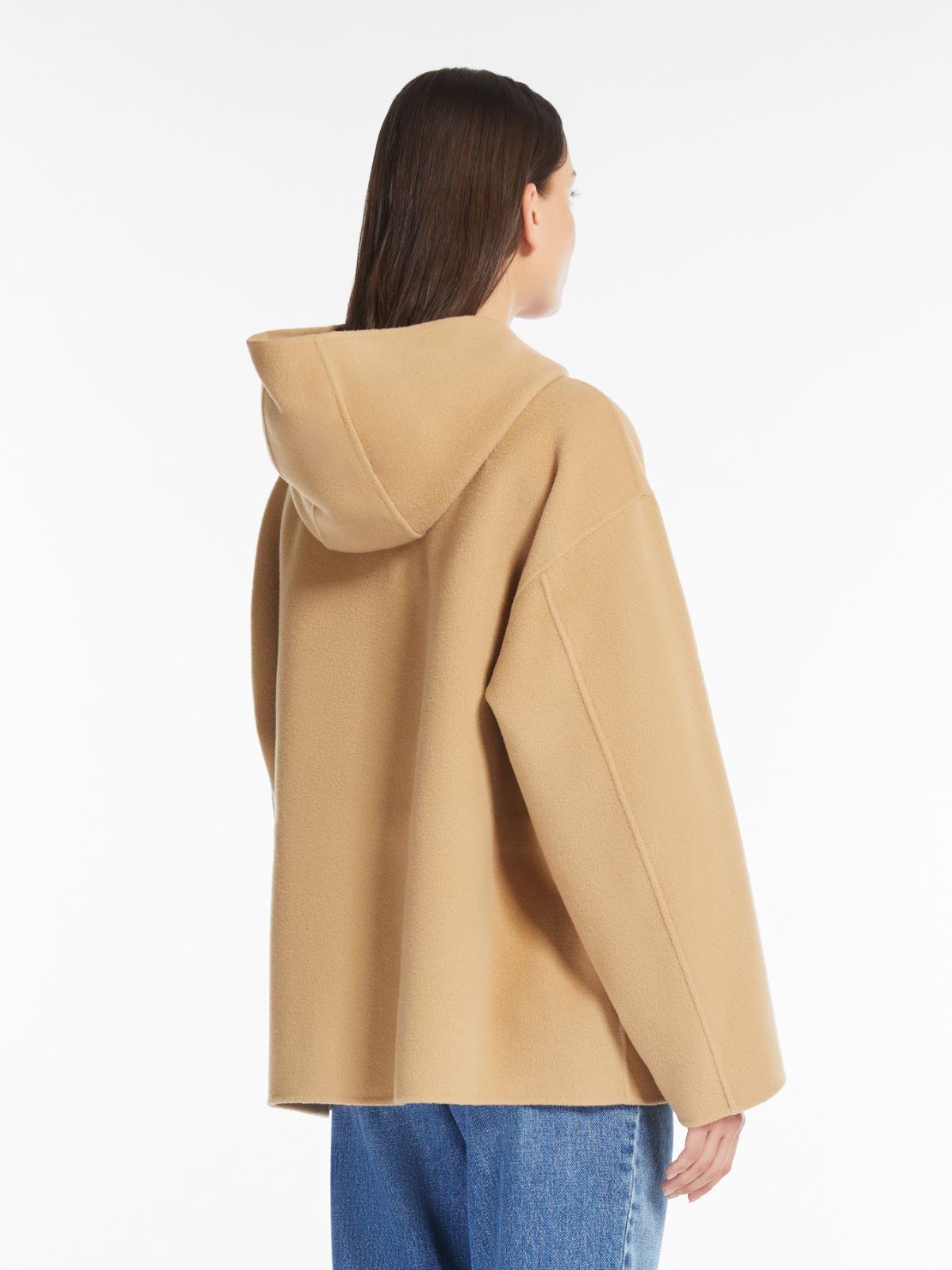 Hooded wool coat