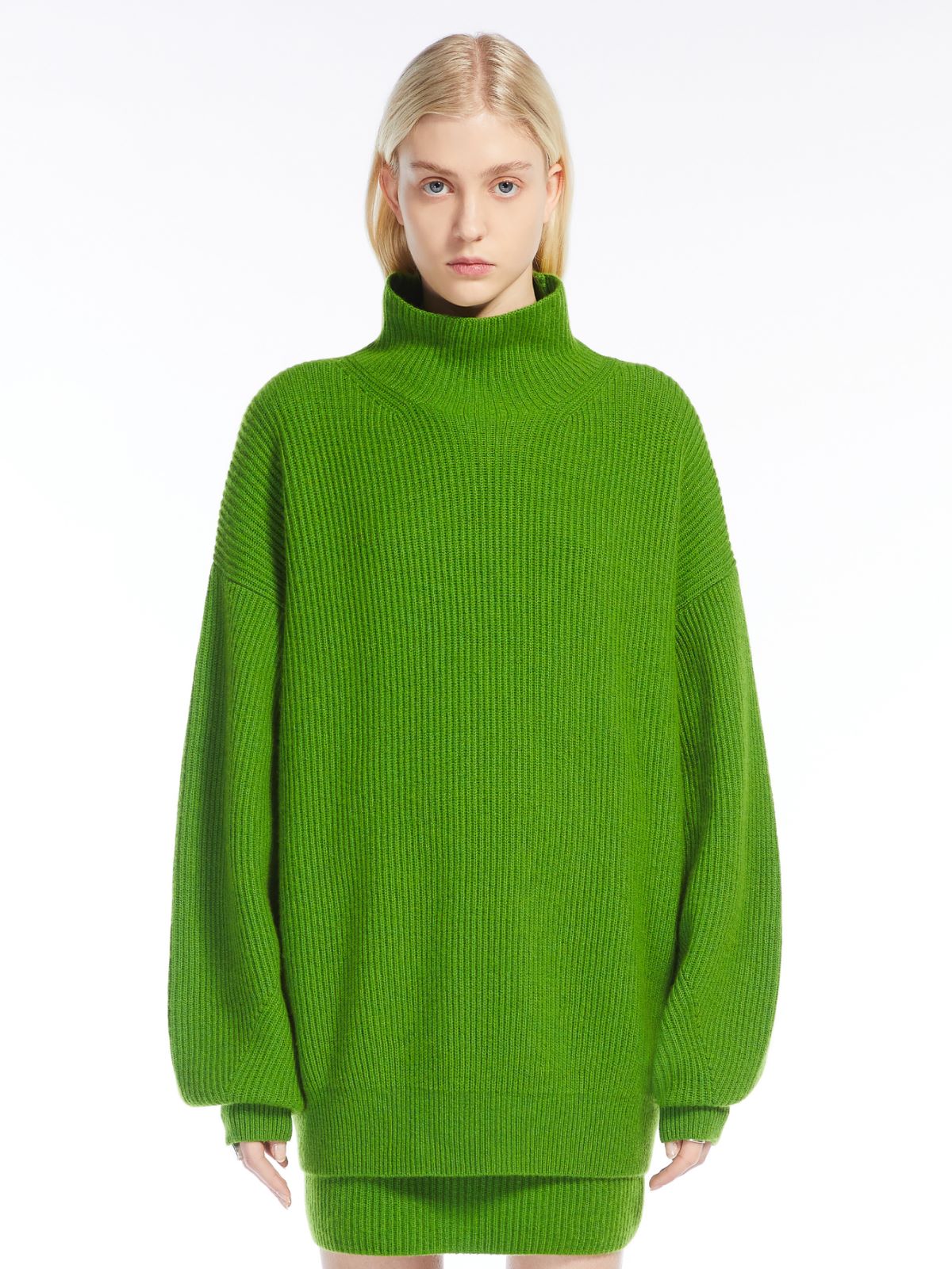Wool and cashmere high-neck sweater