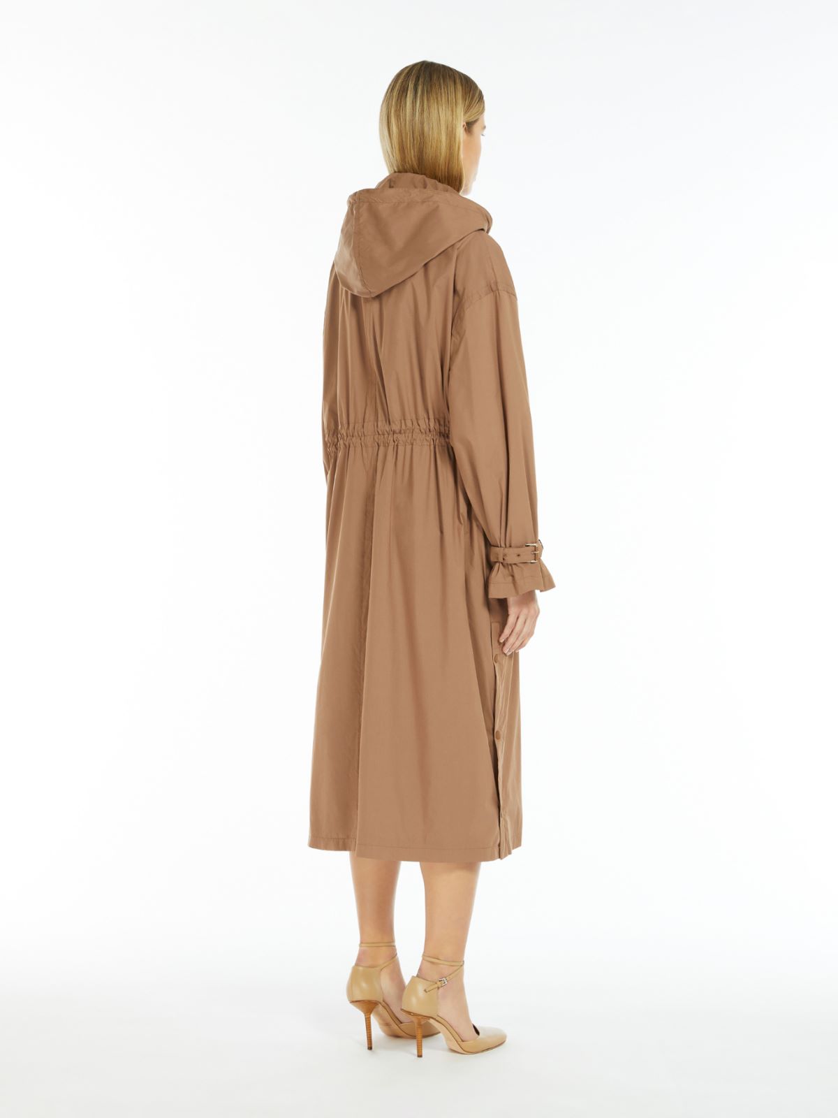 Oversized parka in water-repellent technical fabric