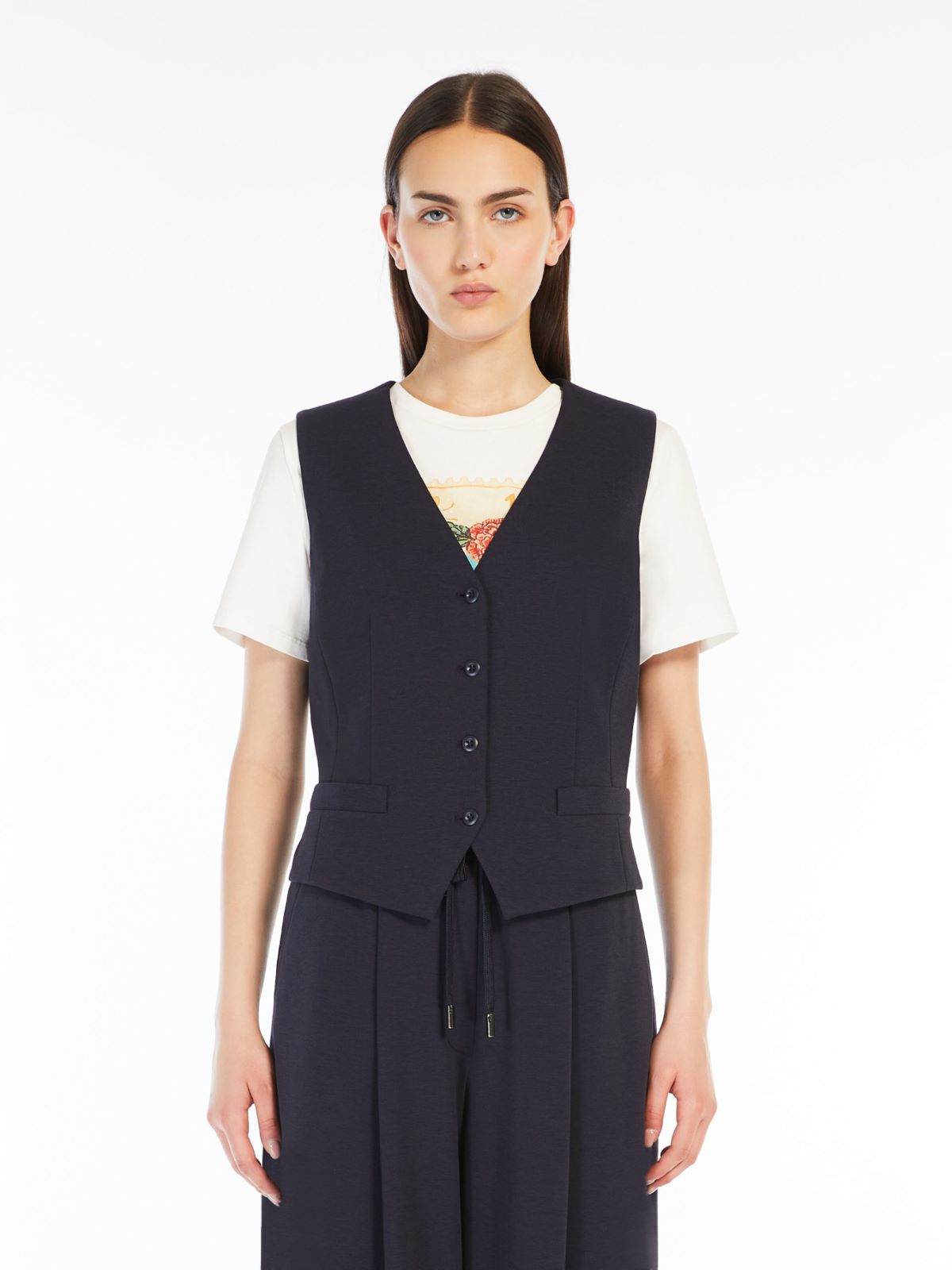 Milano-knit jersey gilet