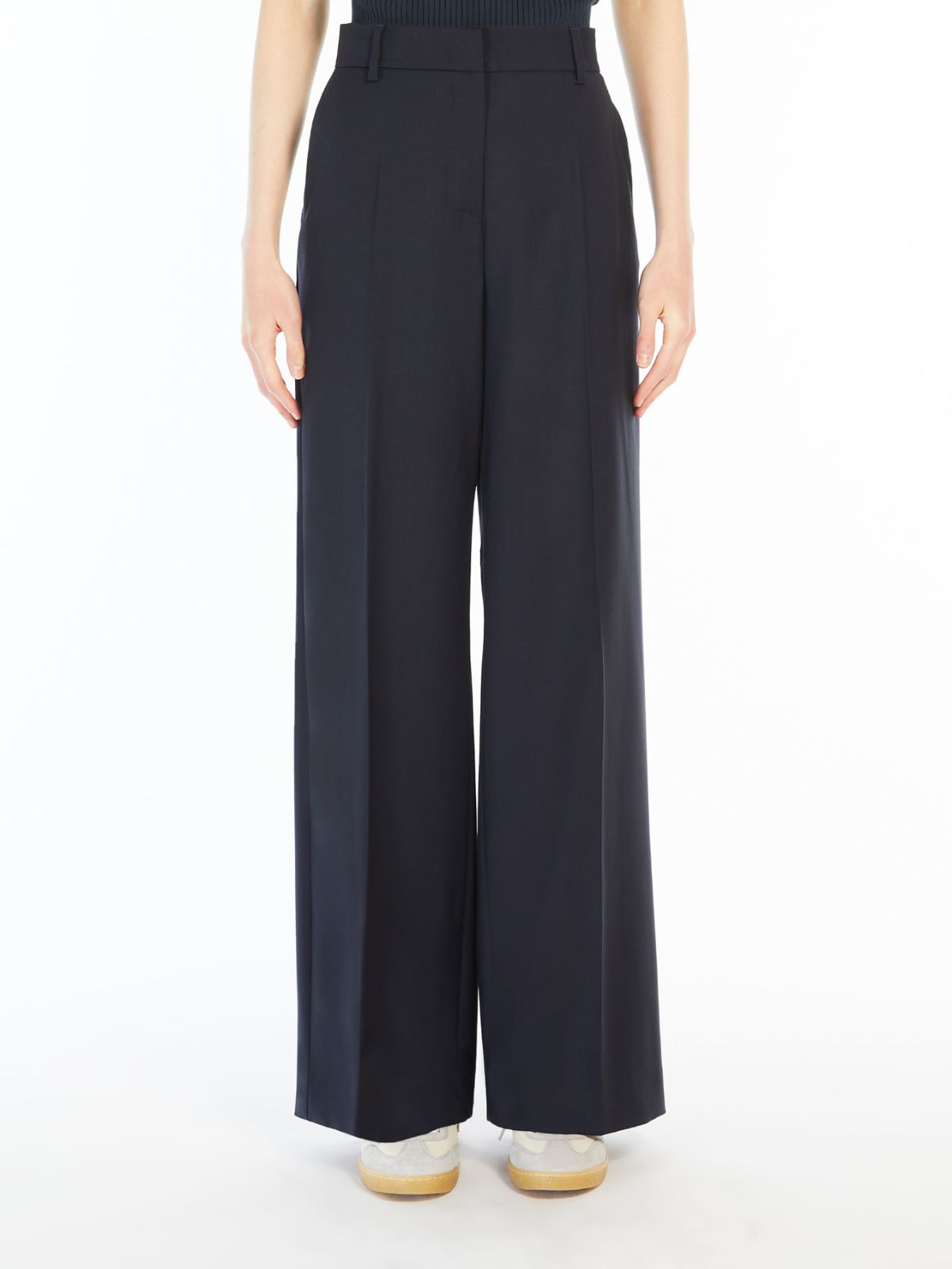 Woollen cloth palazzo trousers