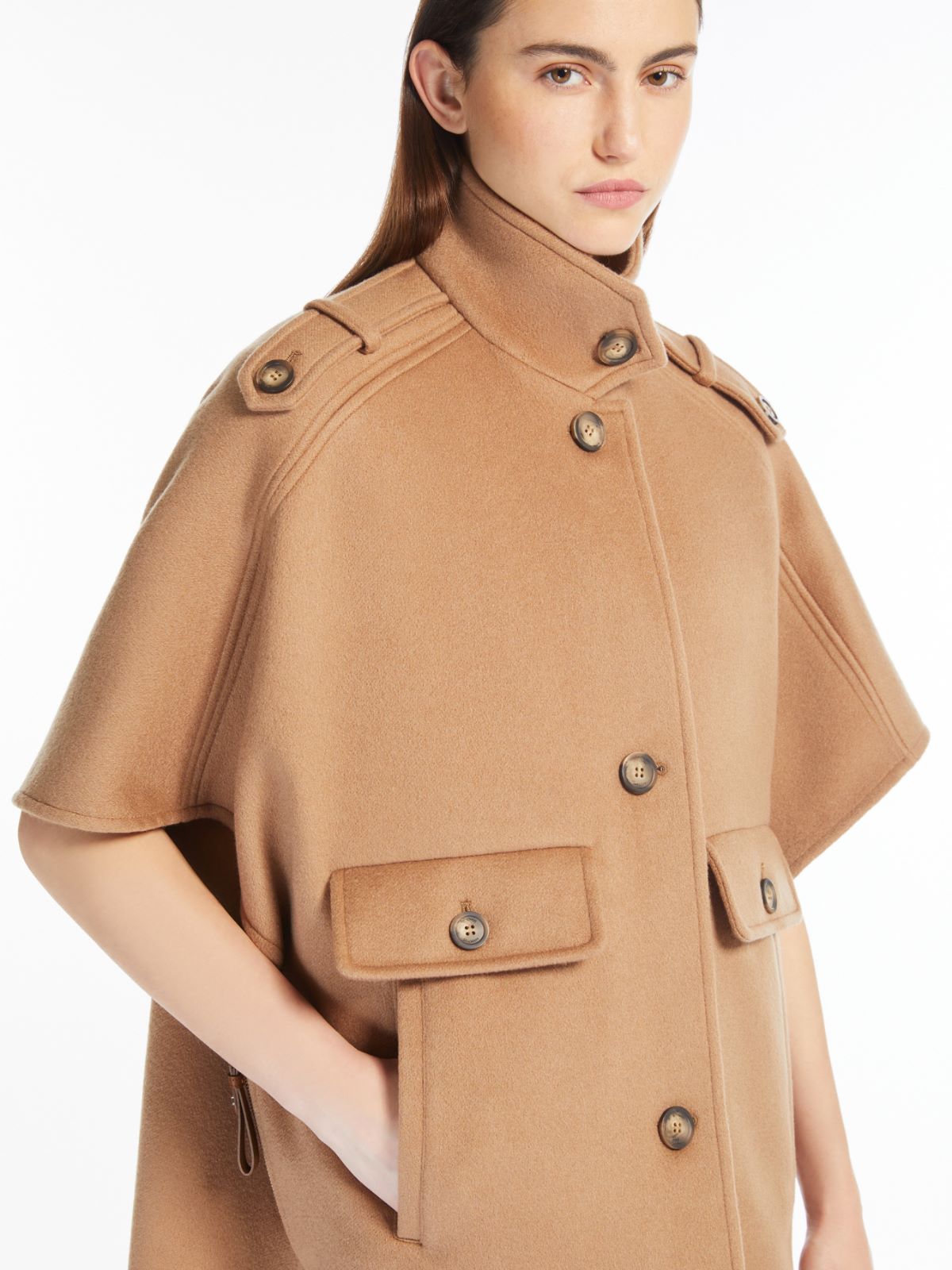 Lightweight cashmere cape