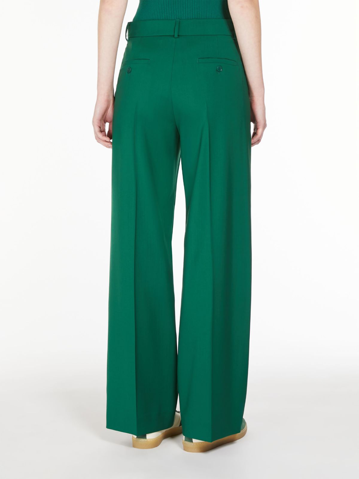 Woollen cloth palazzo trousers