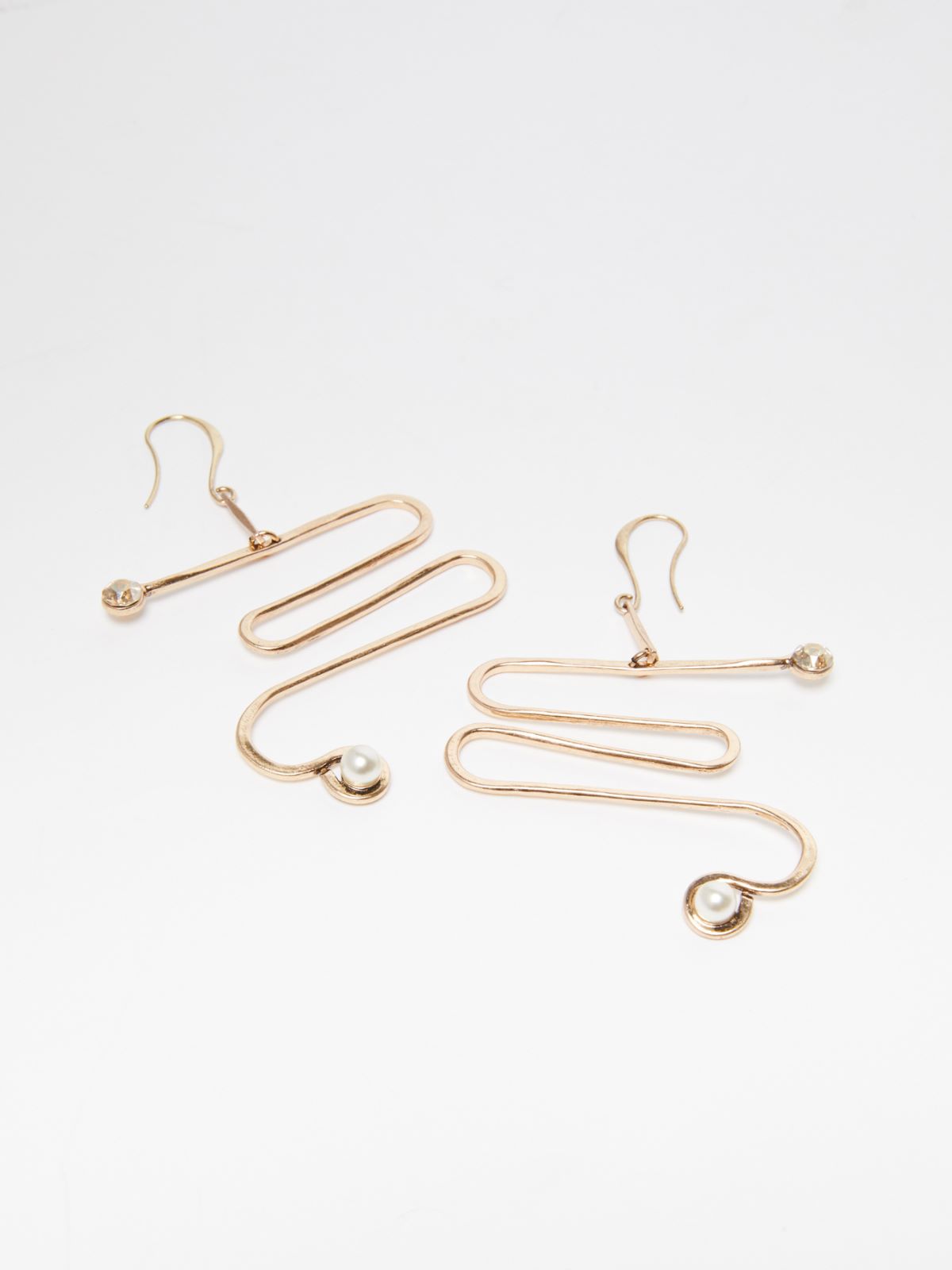 Metal spring earrings