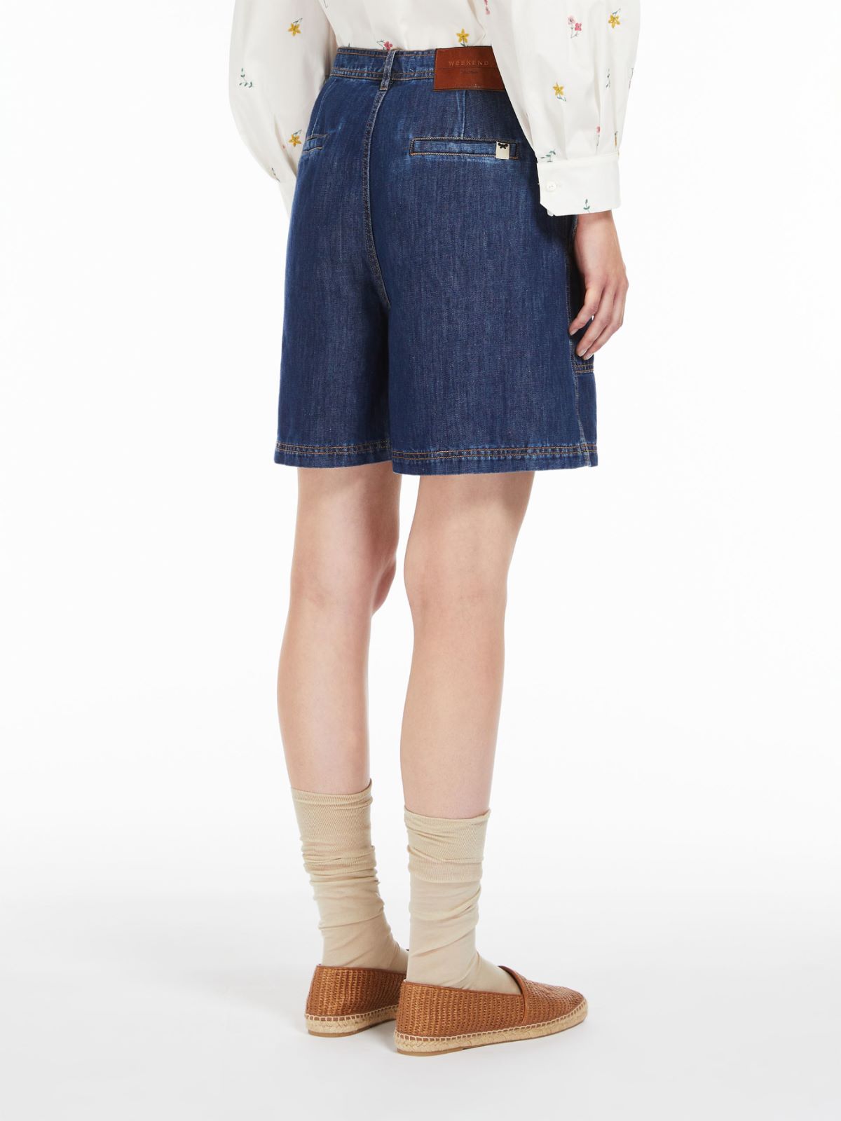 Cotton and linen denim jeans