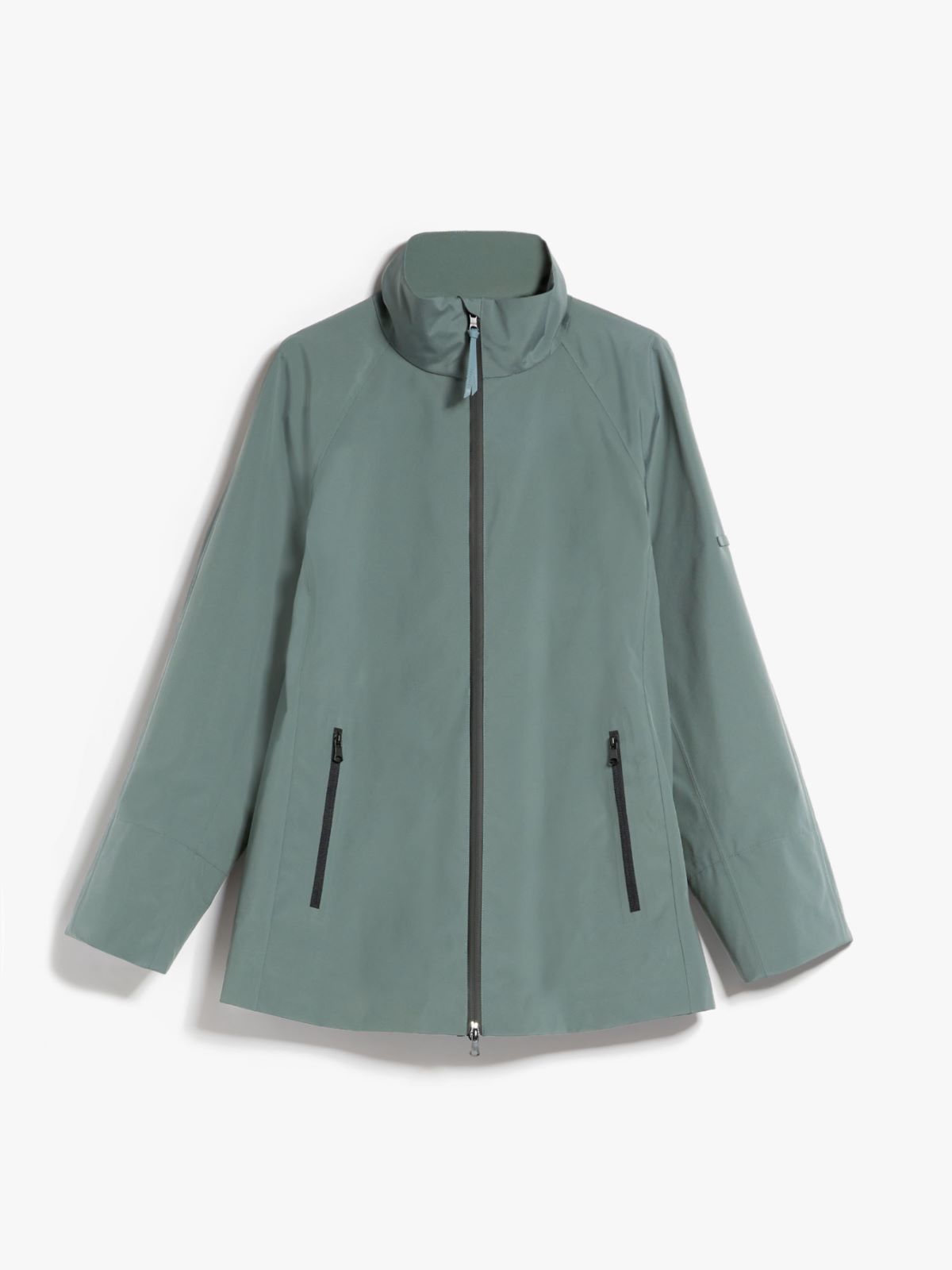 Rubber-coated technical canvas jacket