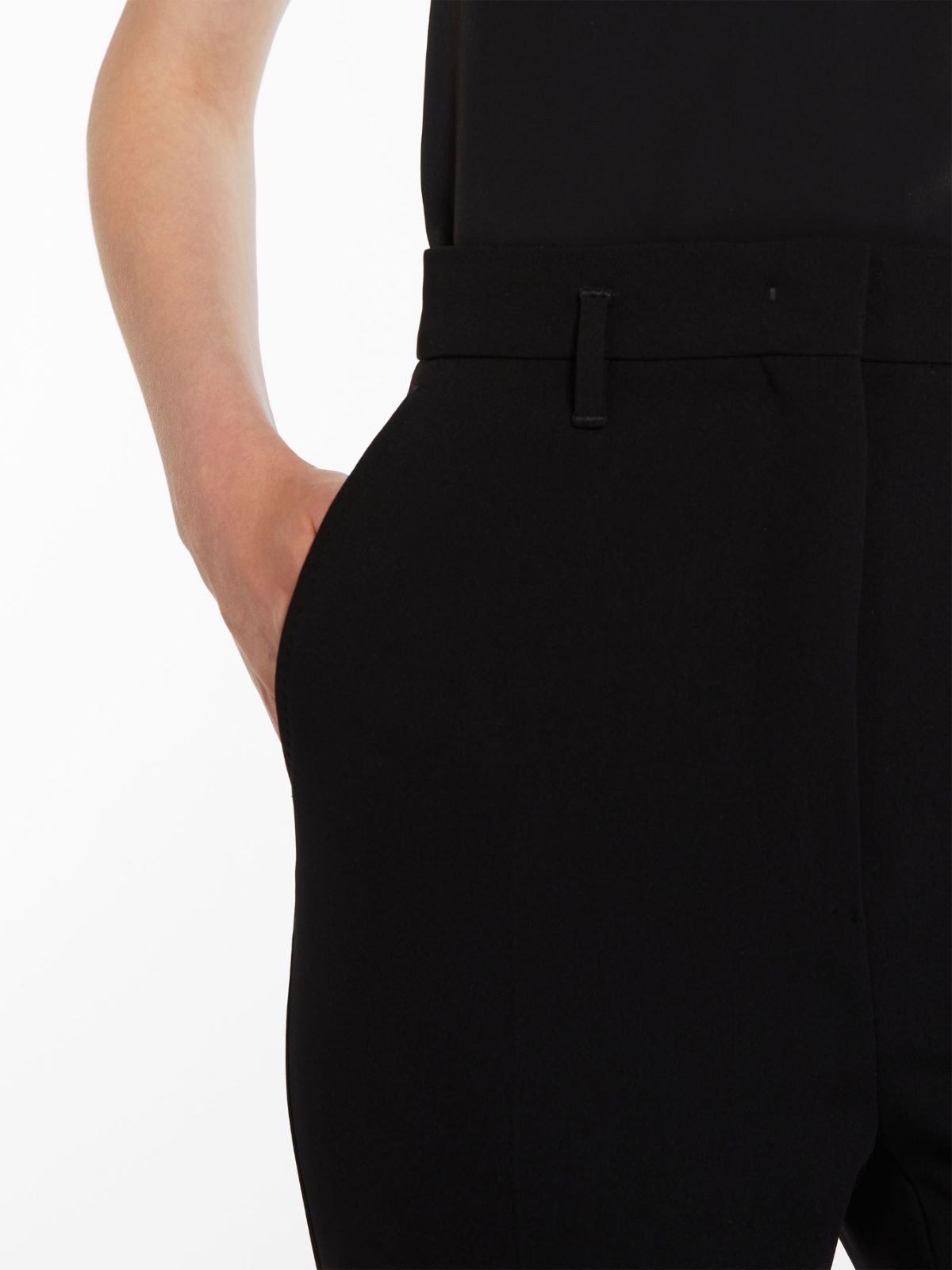 Flared cady trousers