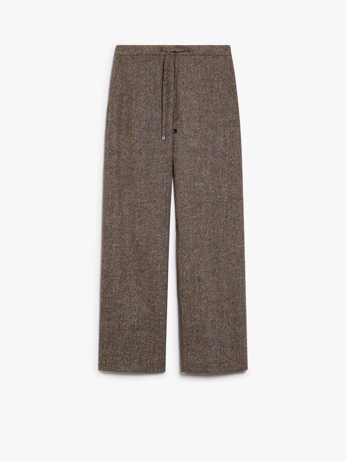 Wool buttoned jogging trousers