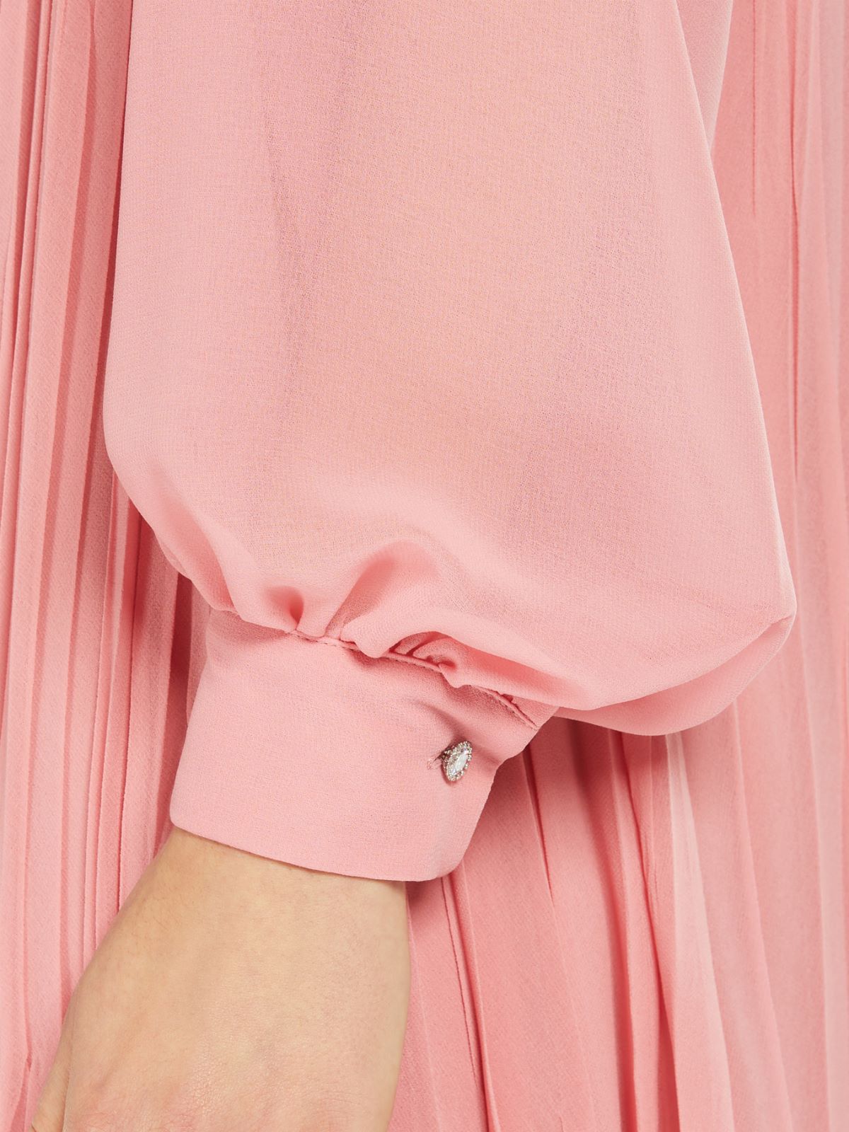 Sablé georgette flared dress