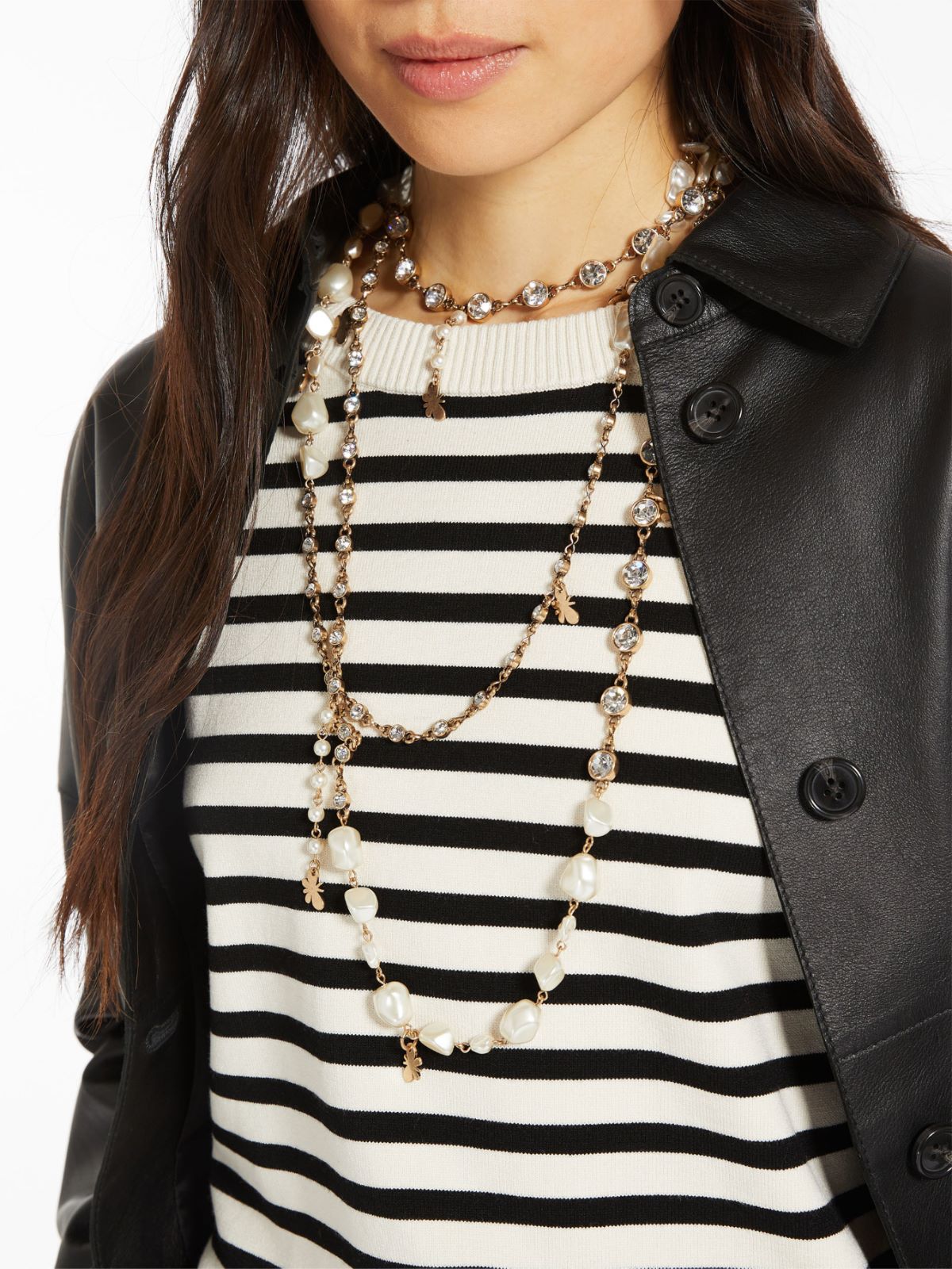 Metal and acrylic necklace