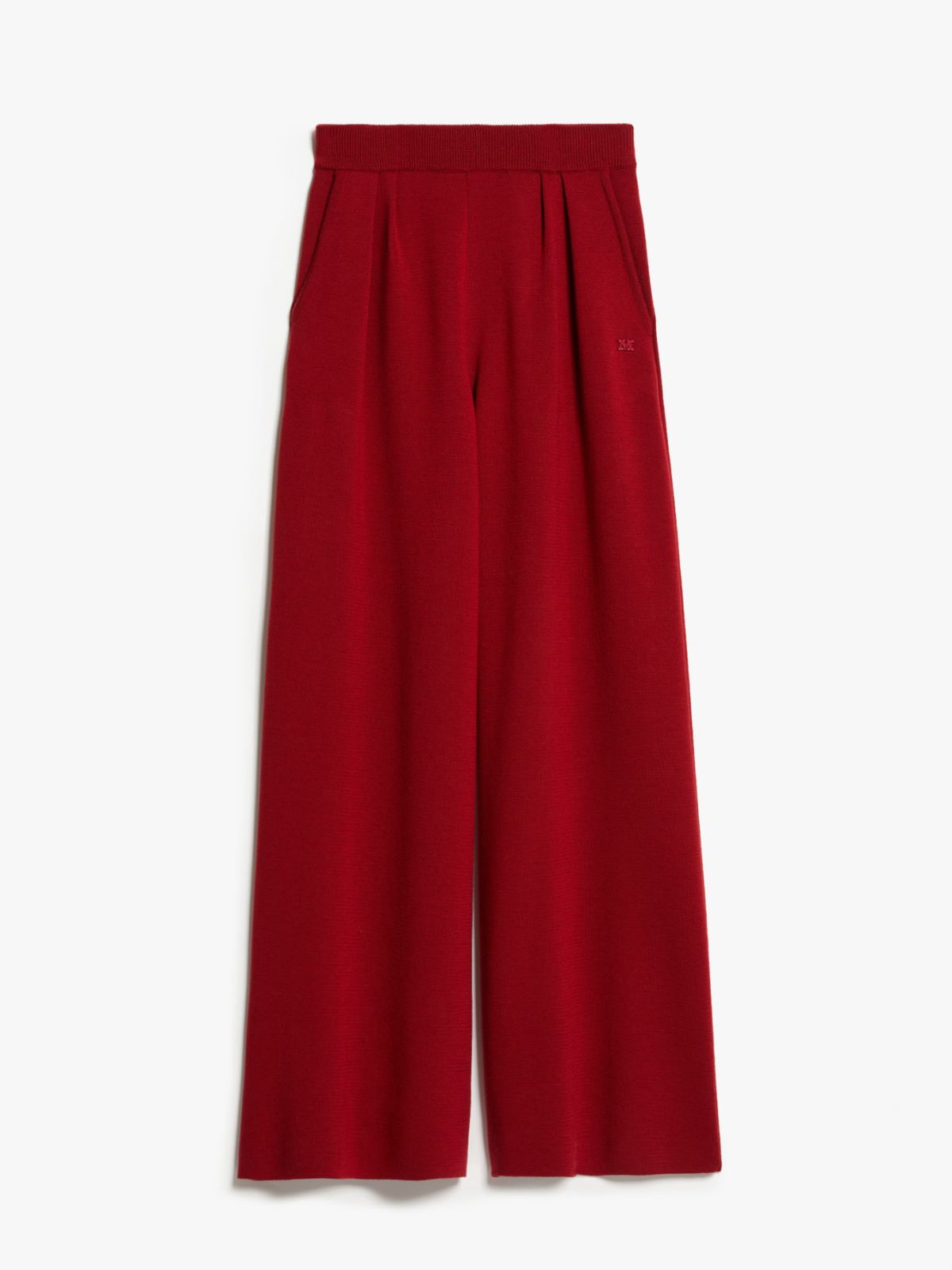 Wide-leg wool trousers