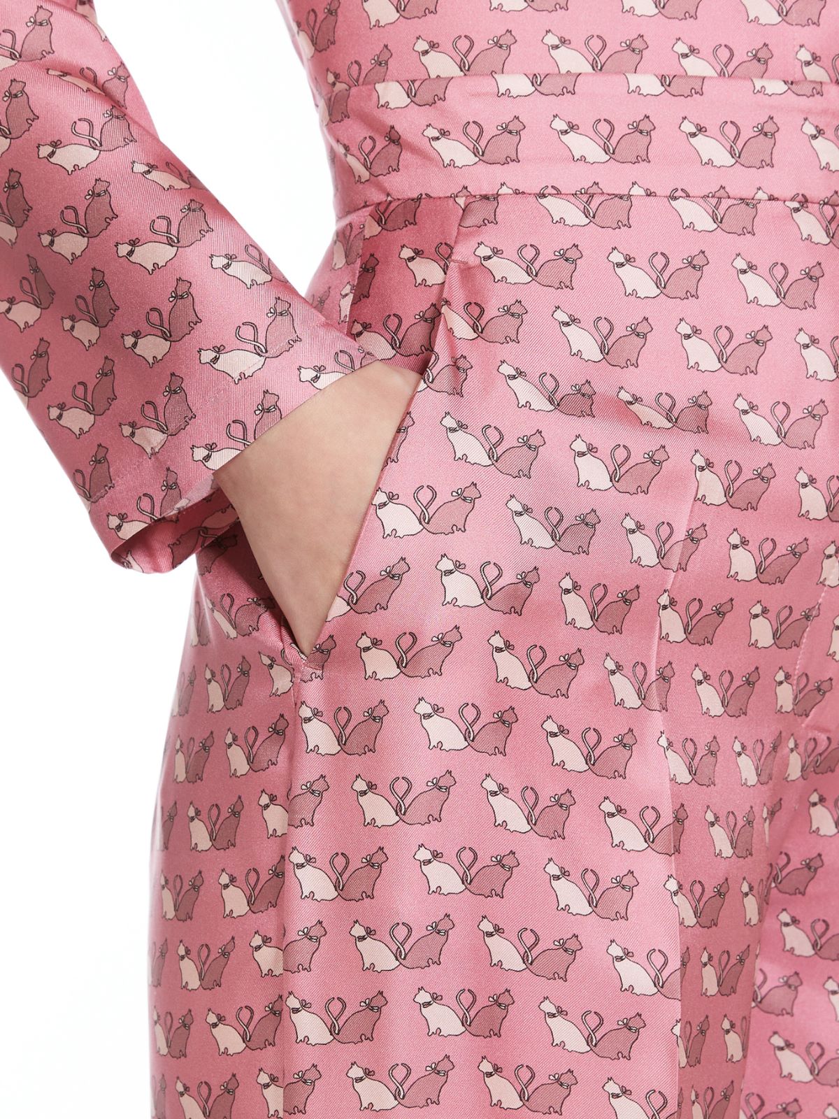 Printed silk trousers