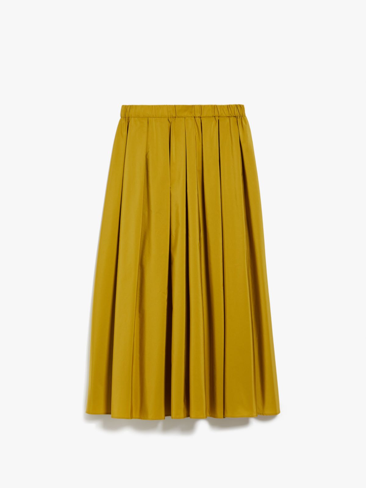Flared cotton-blend taffeta skirt