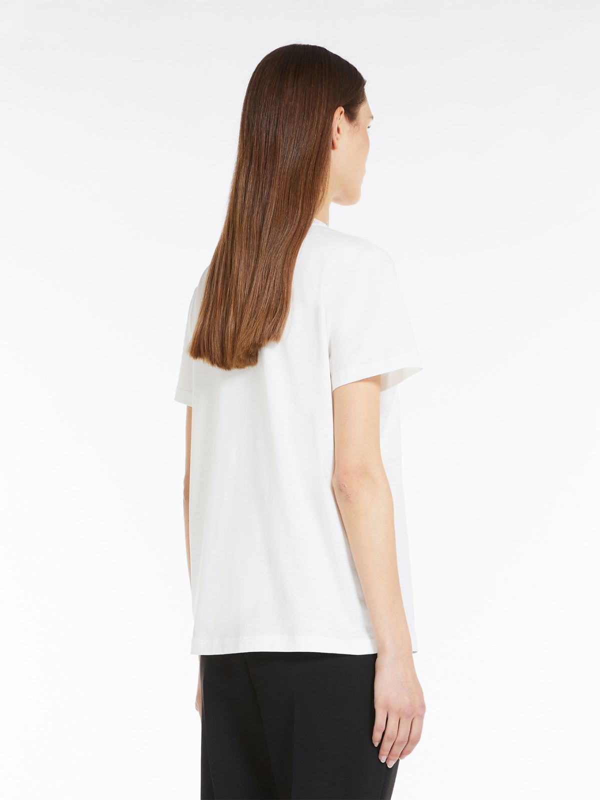 Cotton T-shirt with embroidered pocket