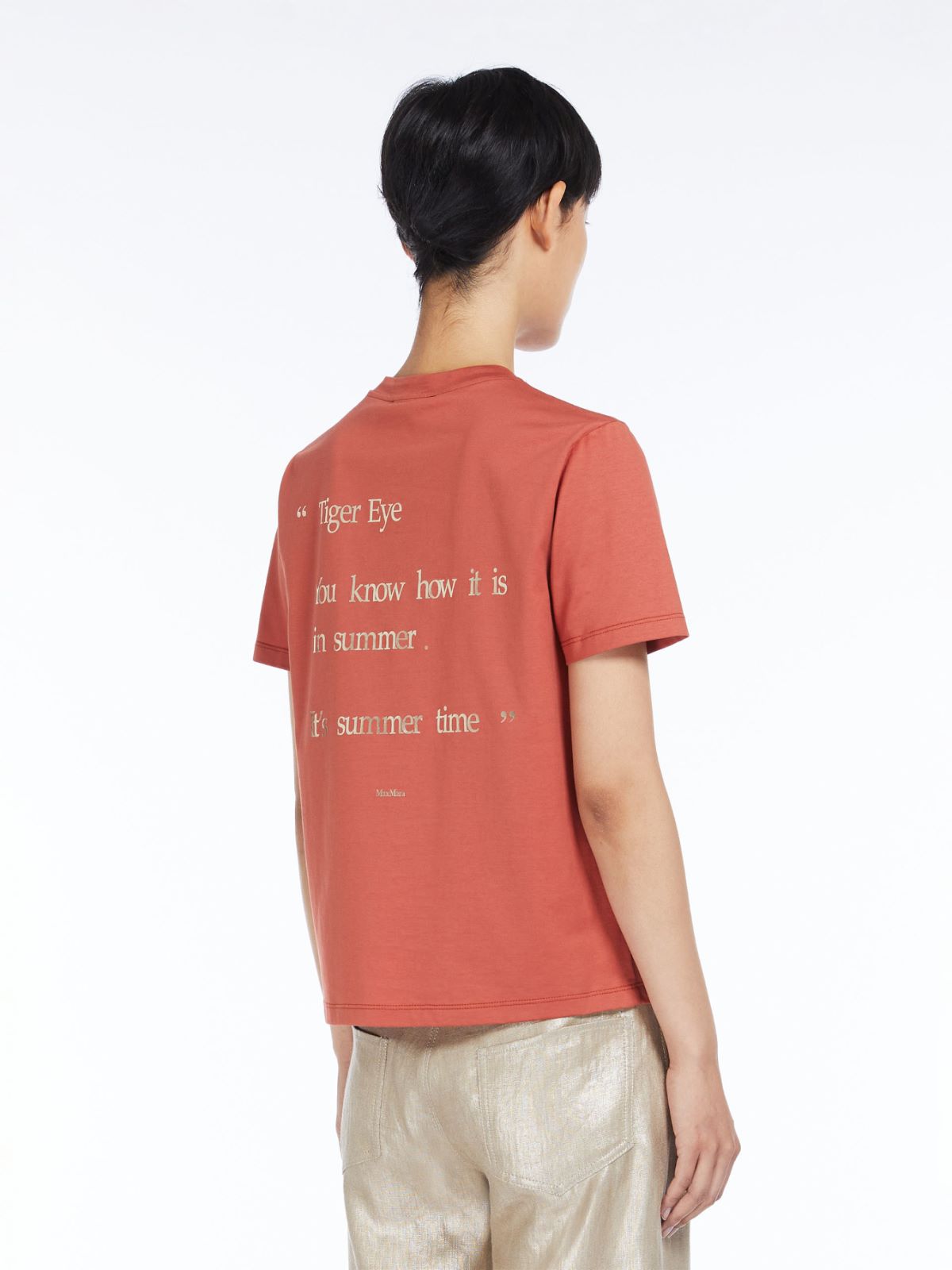 Cotton jersey print T-shirt