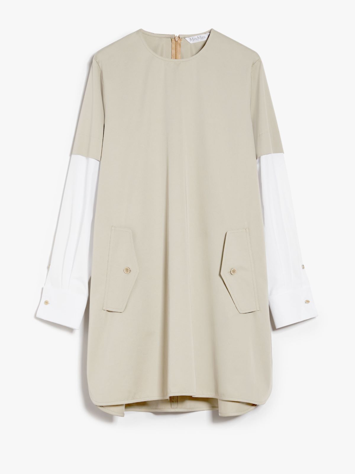 Cotton and silk T-shirt dress