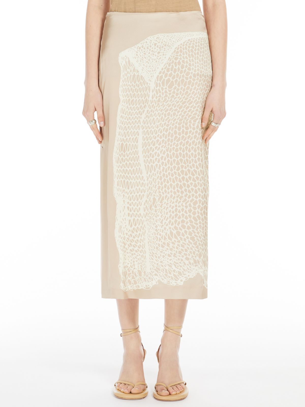 Lightweight satin skirt