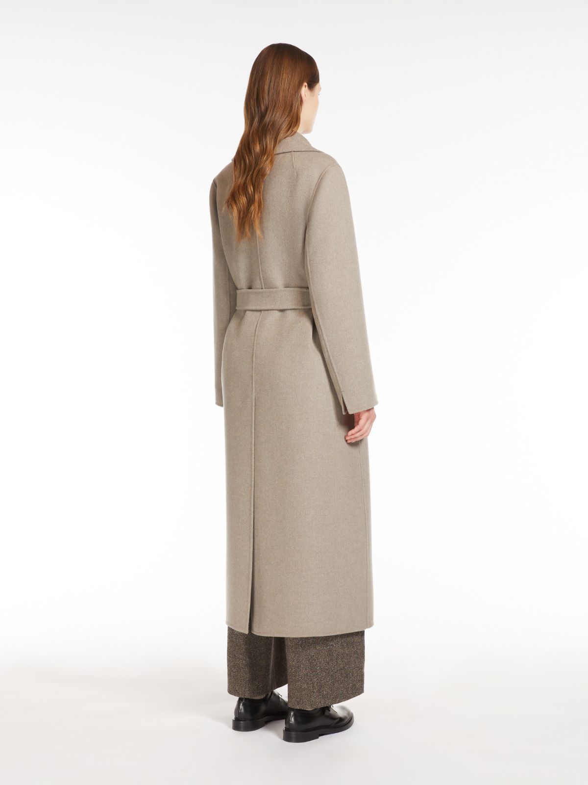 Wool coat with belt