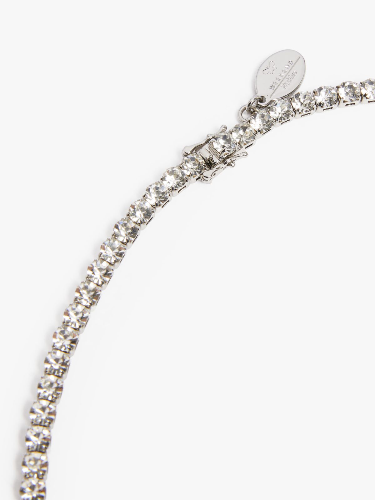 Rhinestone-adorned tennis necklace