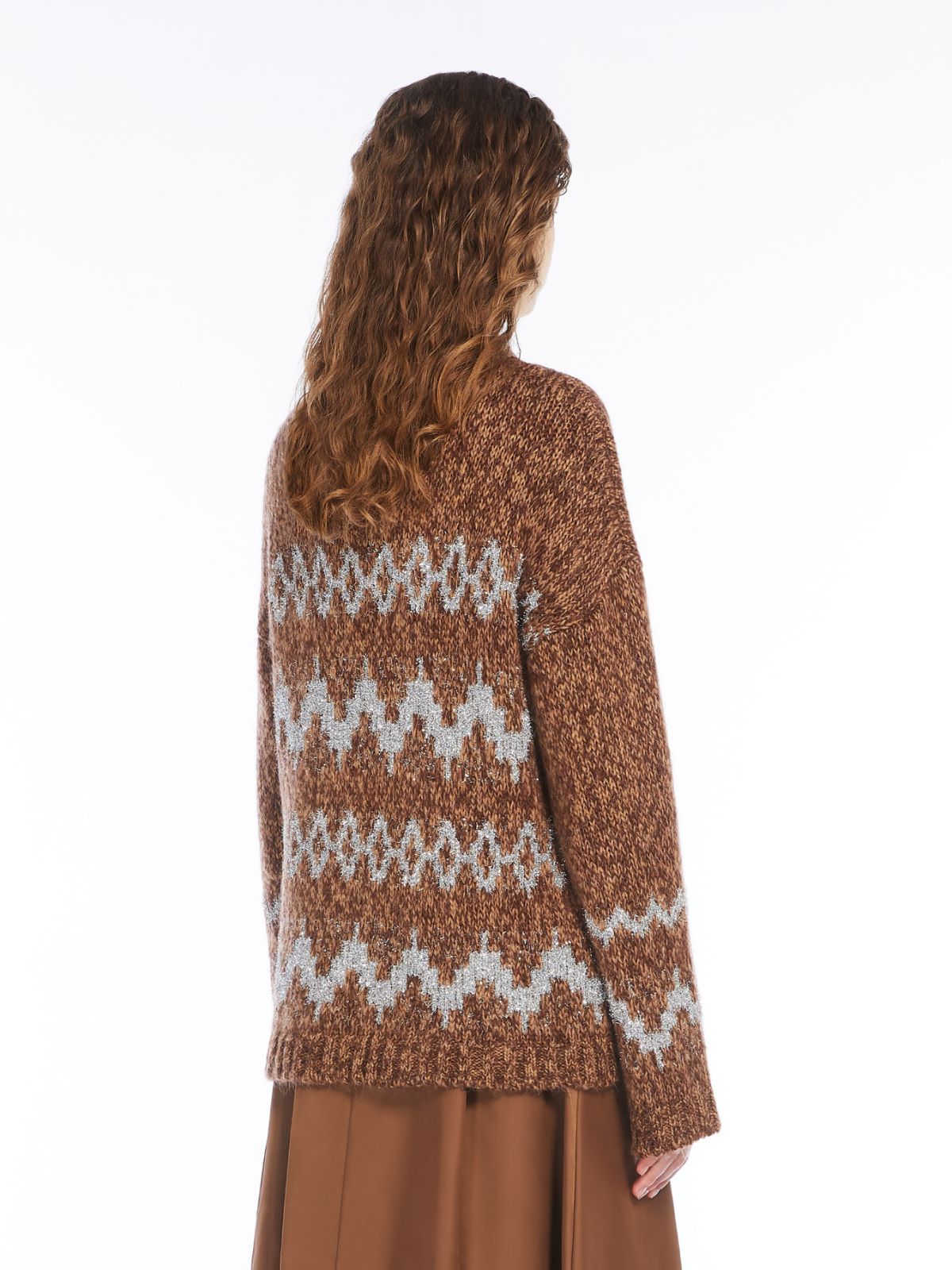 Jacquard mohair sweater