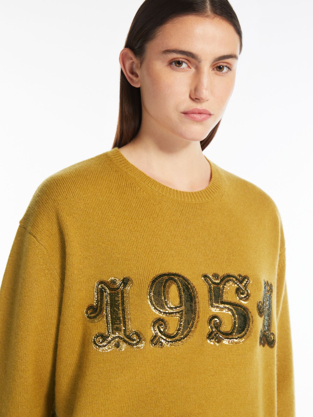 Wool, cashmere and sequin pullover