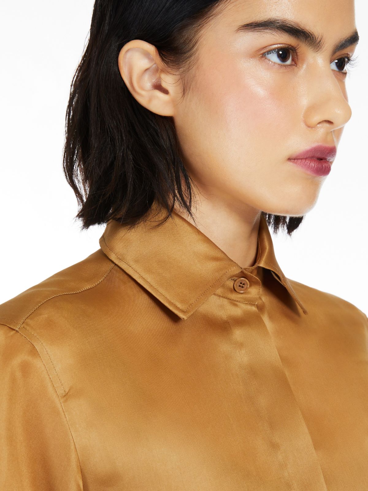 Organza shirt with logo