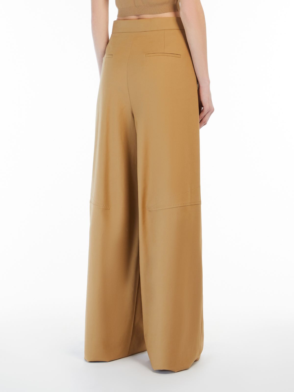 Oversize stretch cotton trousers