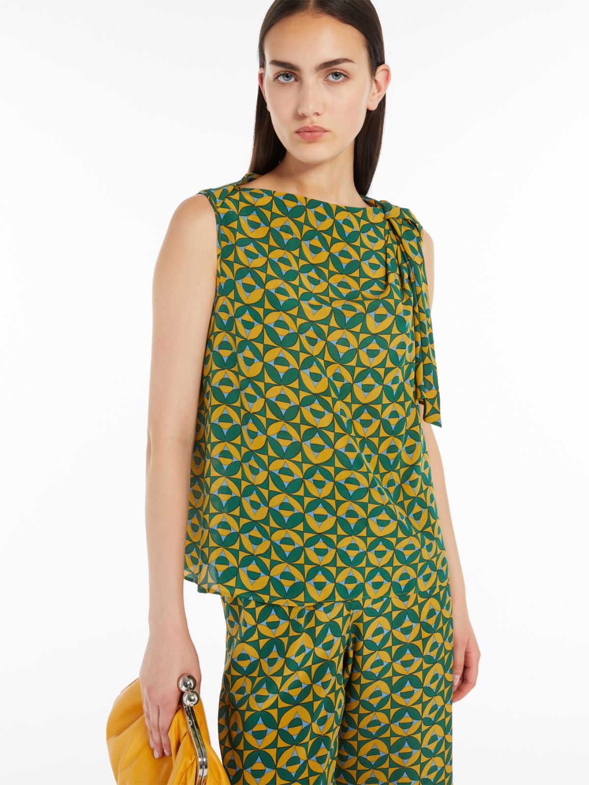 Silk crepe de chine top