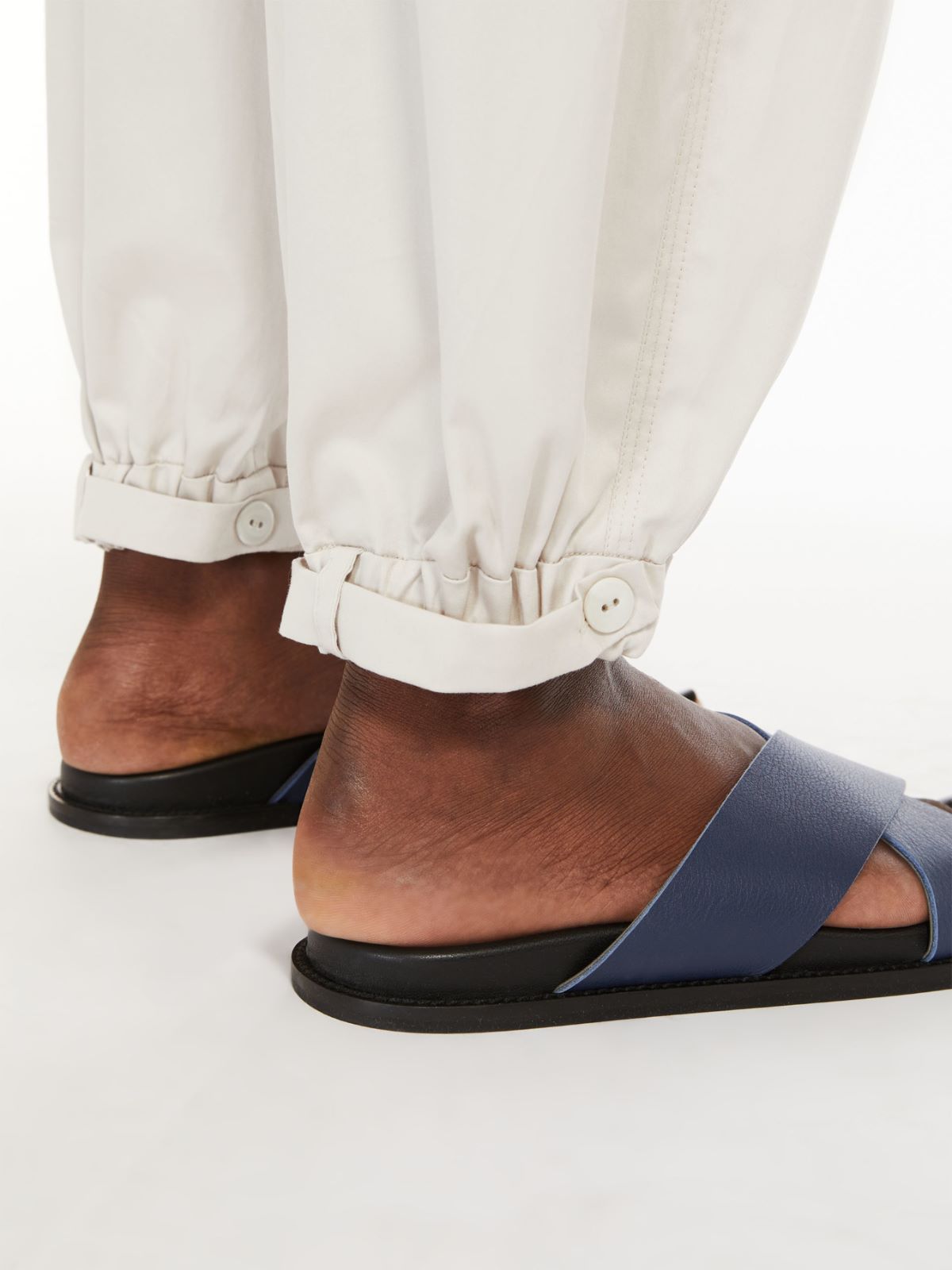 Cotton sateen trousers