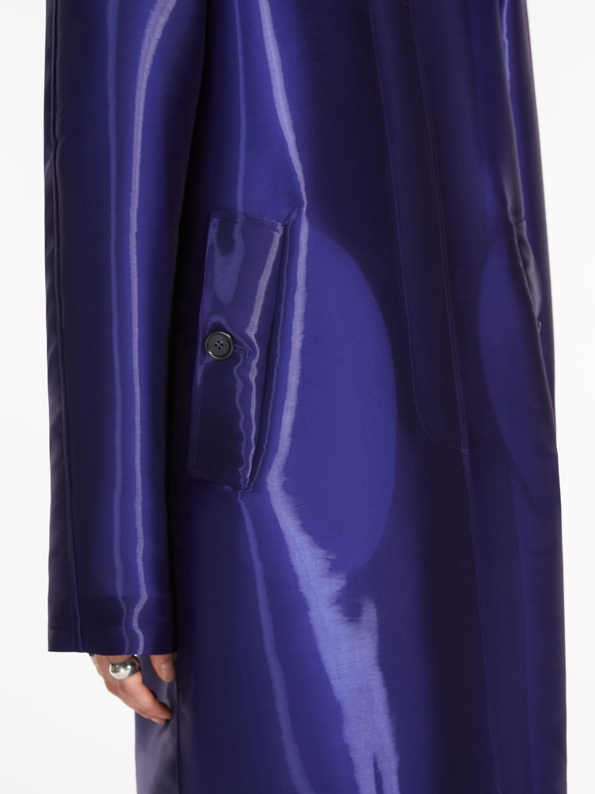 Oversized organza overcoat