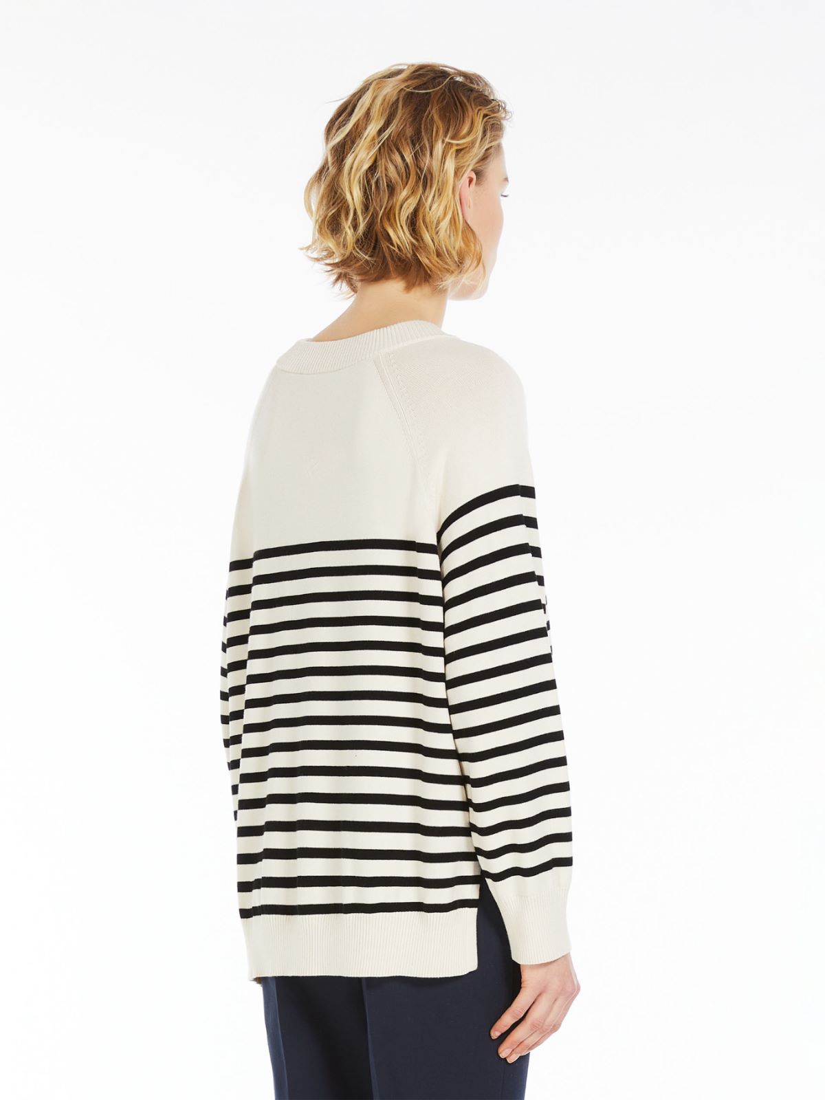 Striped viscose sweater