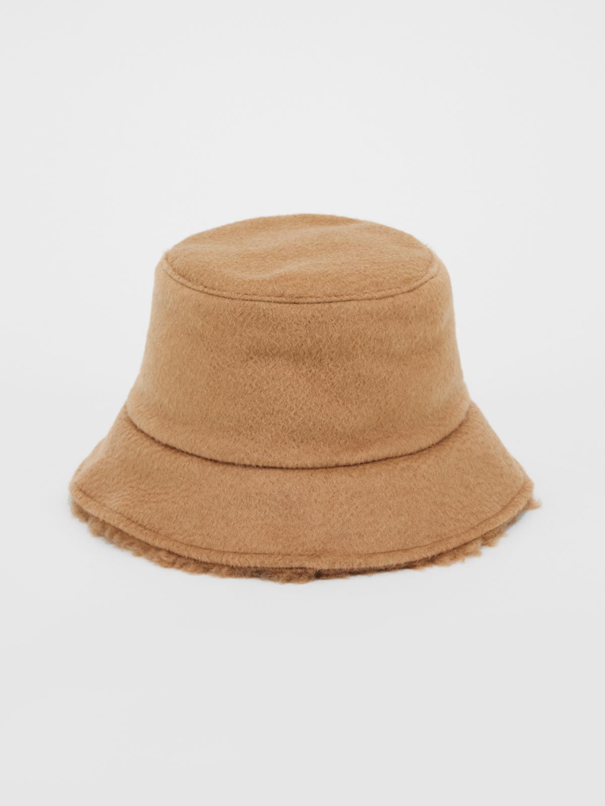 Camel and Teddy fabric cloche hat