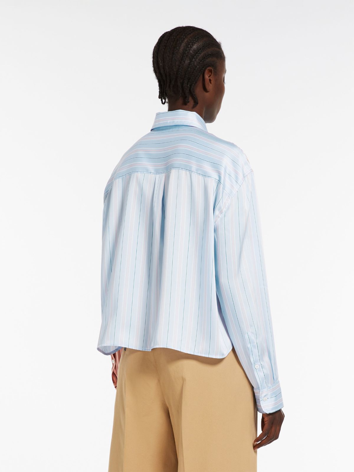 Striped twill shirt