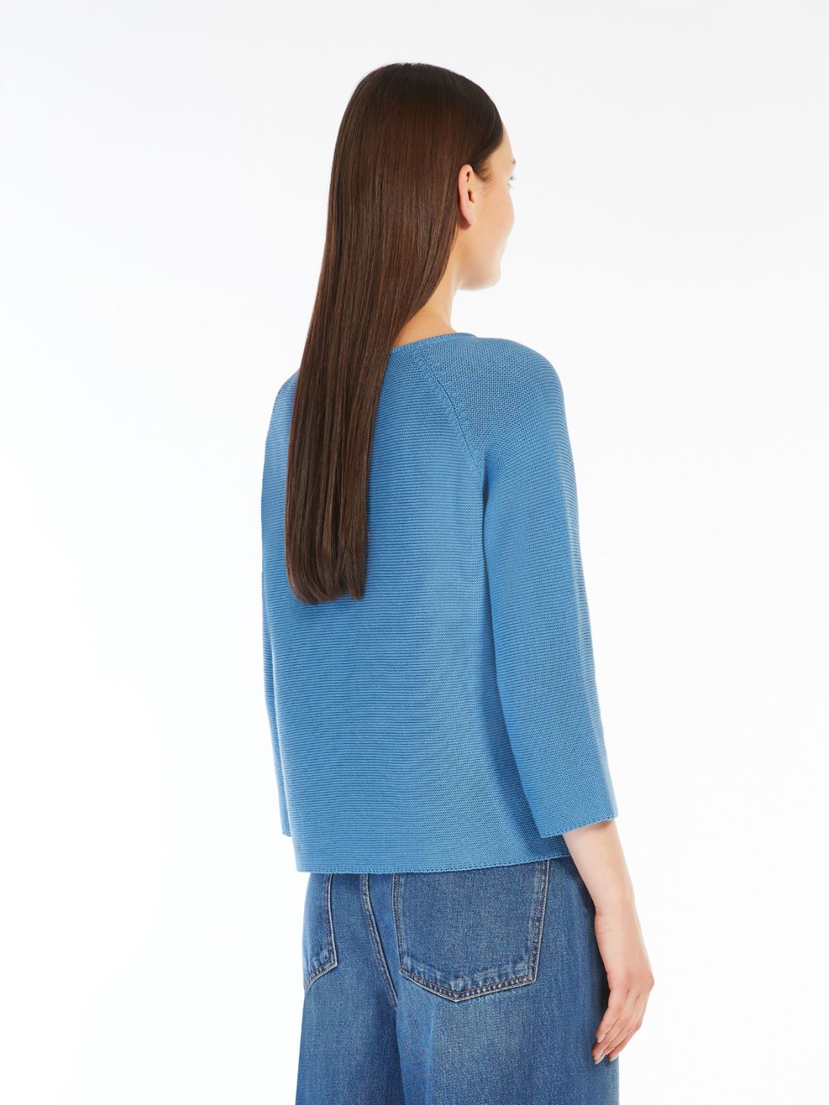 Relaxed-fit cotton yarn sweater