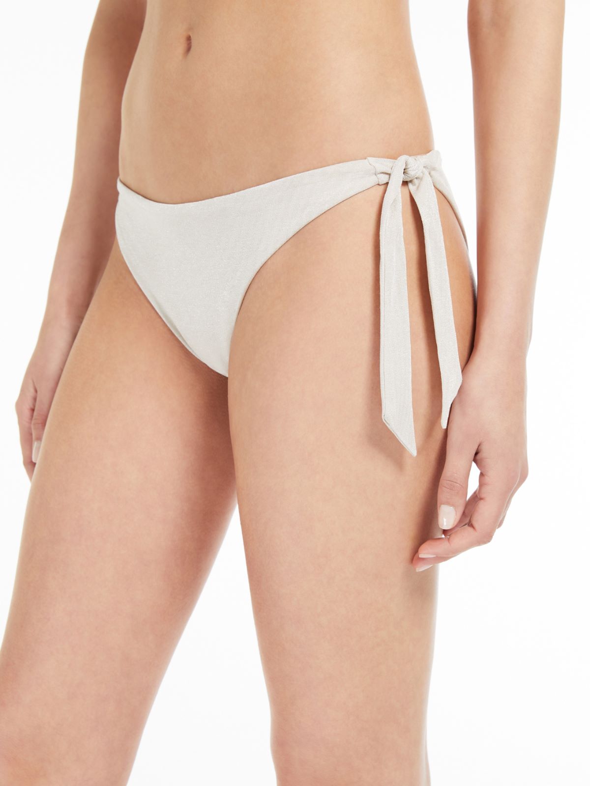 Jersey and lurex bikini bottoms