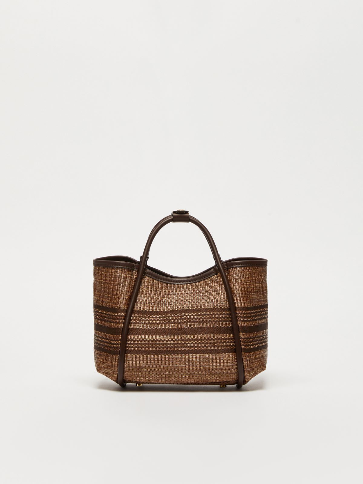 Jacquard raffia fabric extra-small Marine bag
