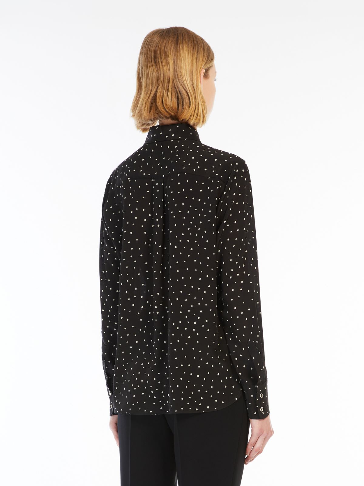 Printed crêpe de chine shirt