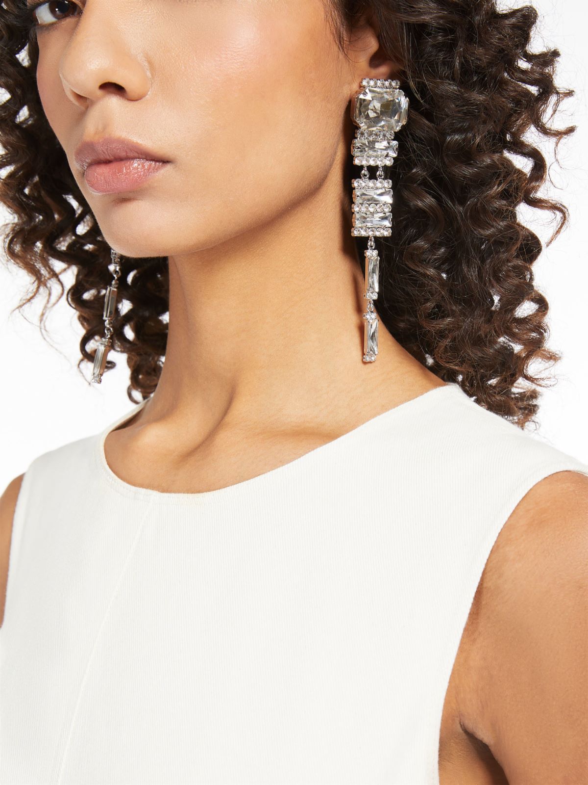 Rhinestone drop earrings