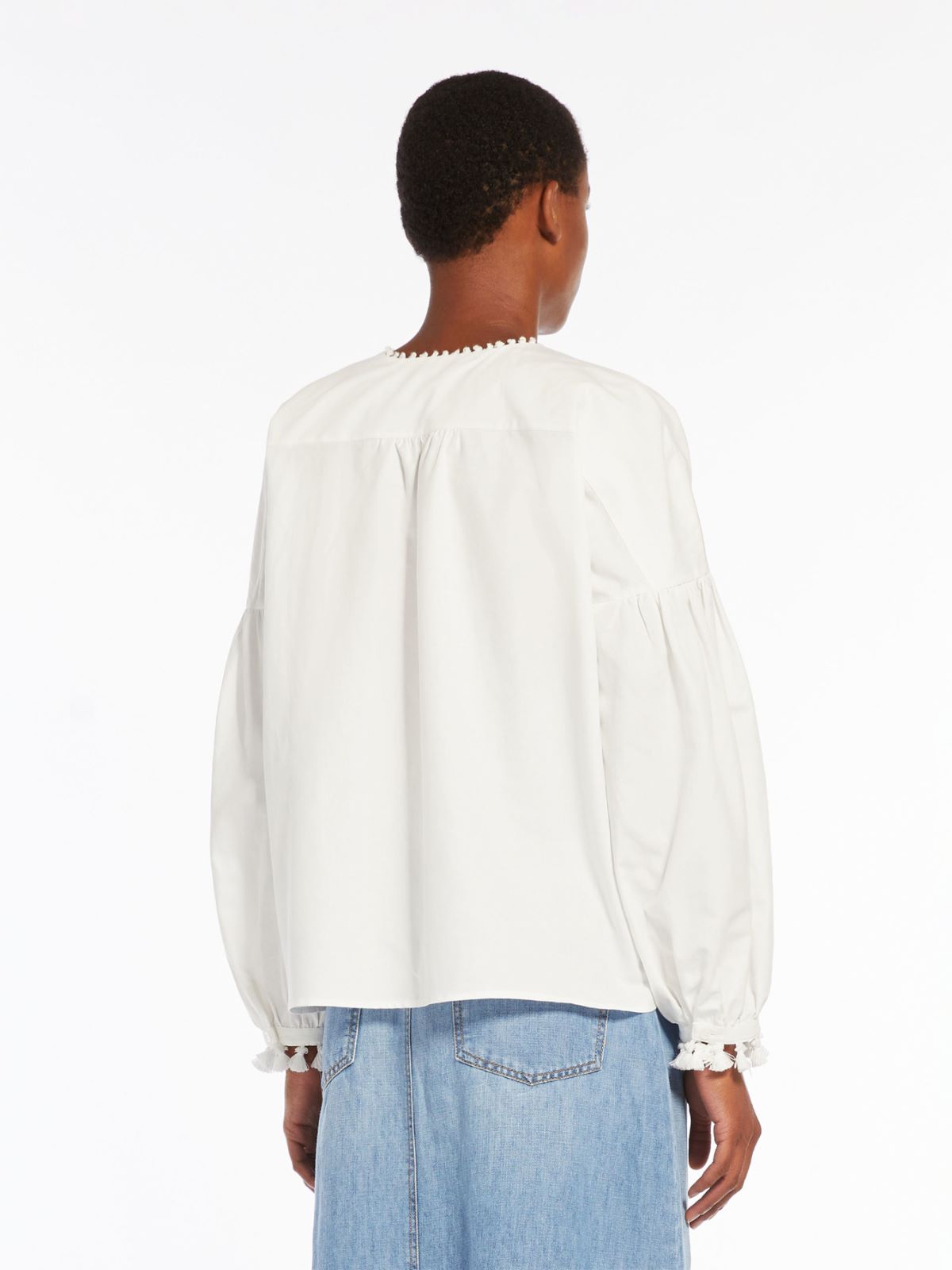 Cotton and linen canvas shirt