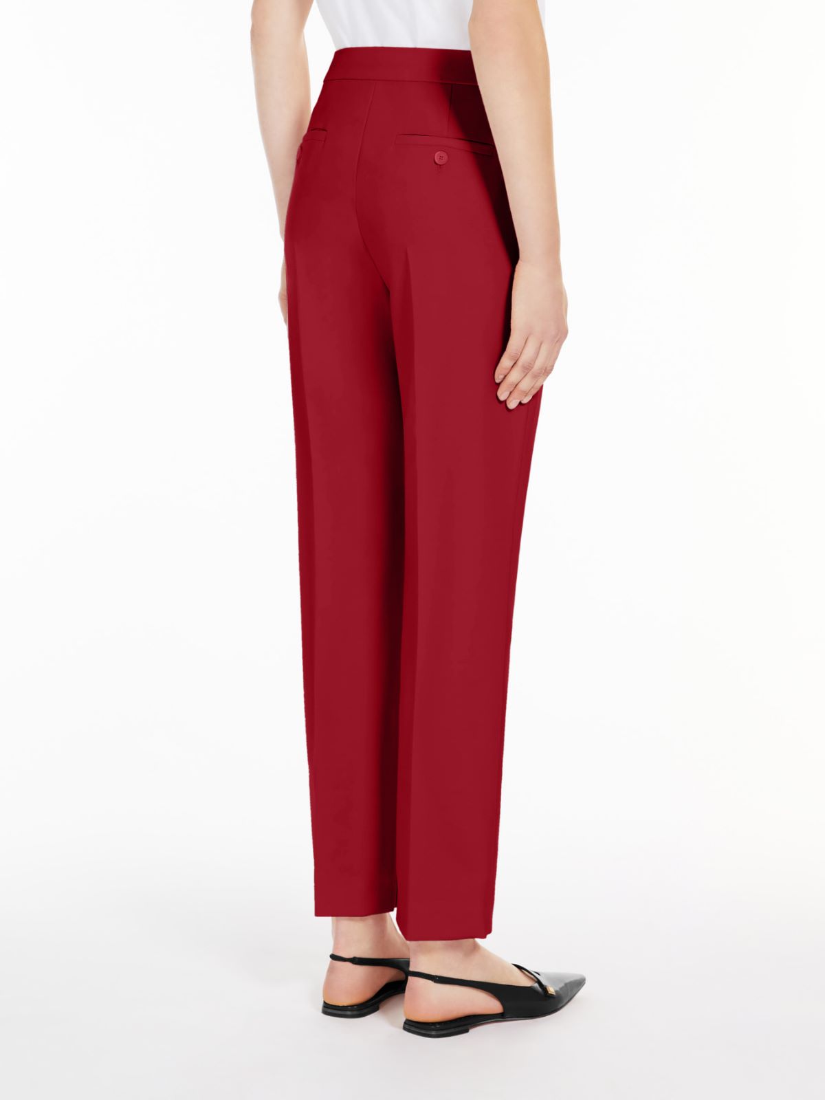 Wool and mohair slim-fit trousers