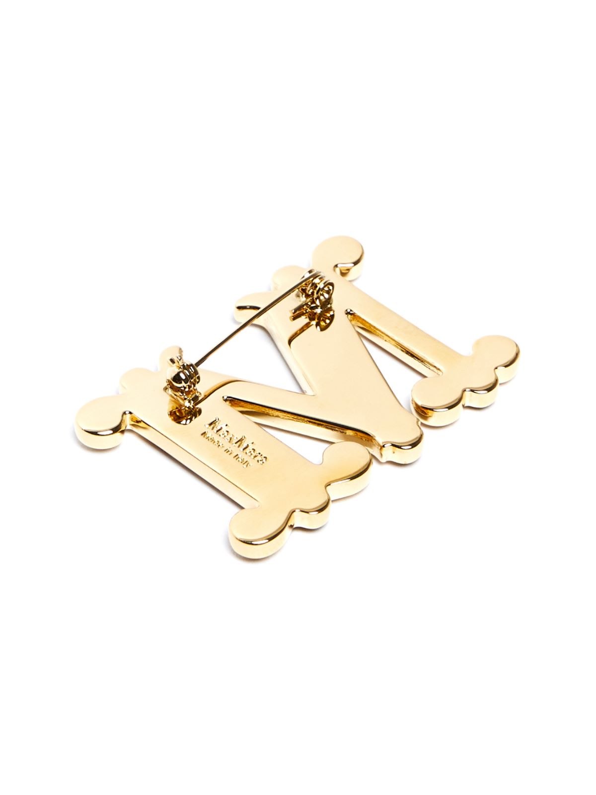 Monogram brooch with crystals