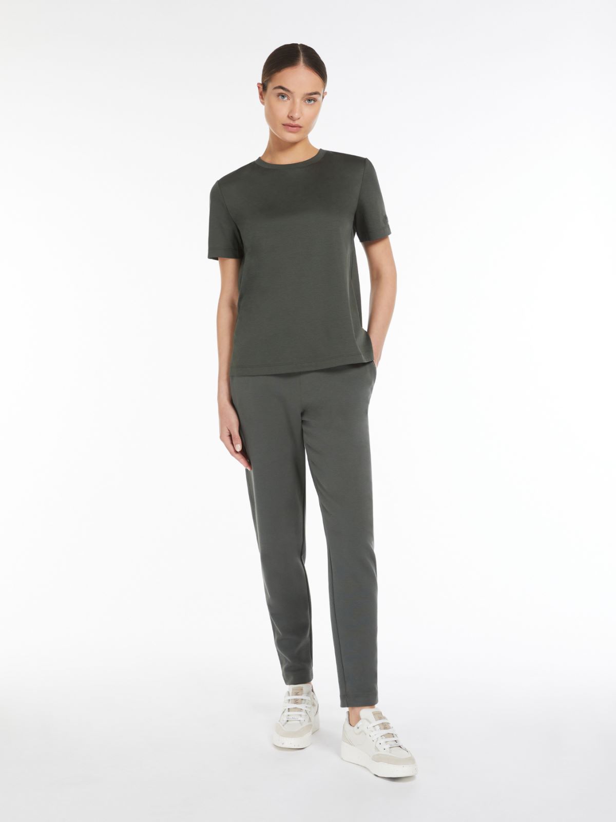 Slim-fit cotton and modal T-shirt