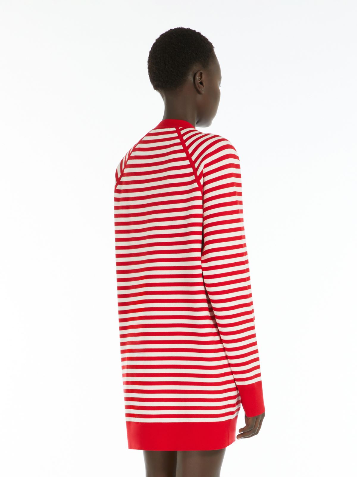 Jacquard viscose cardigan