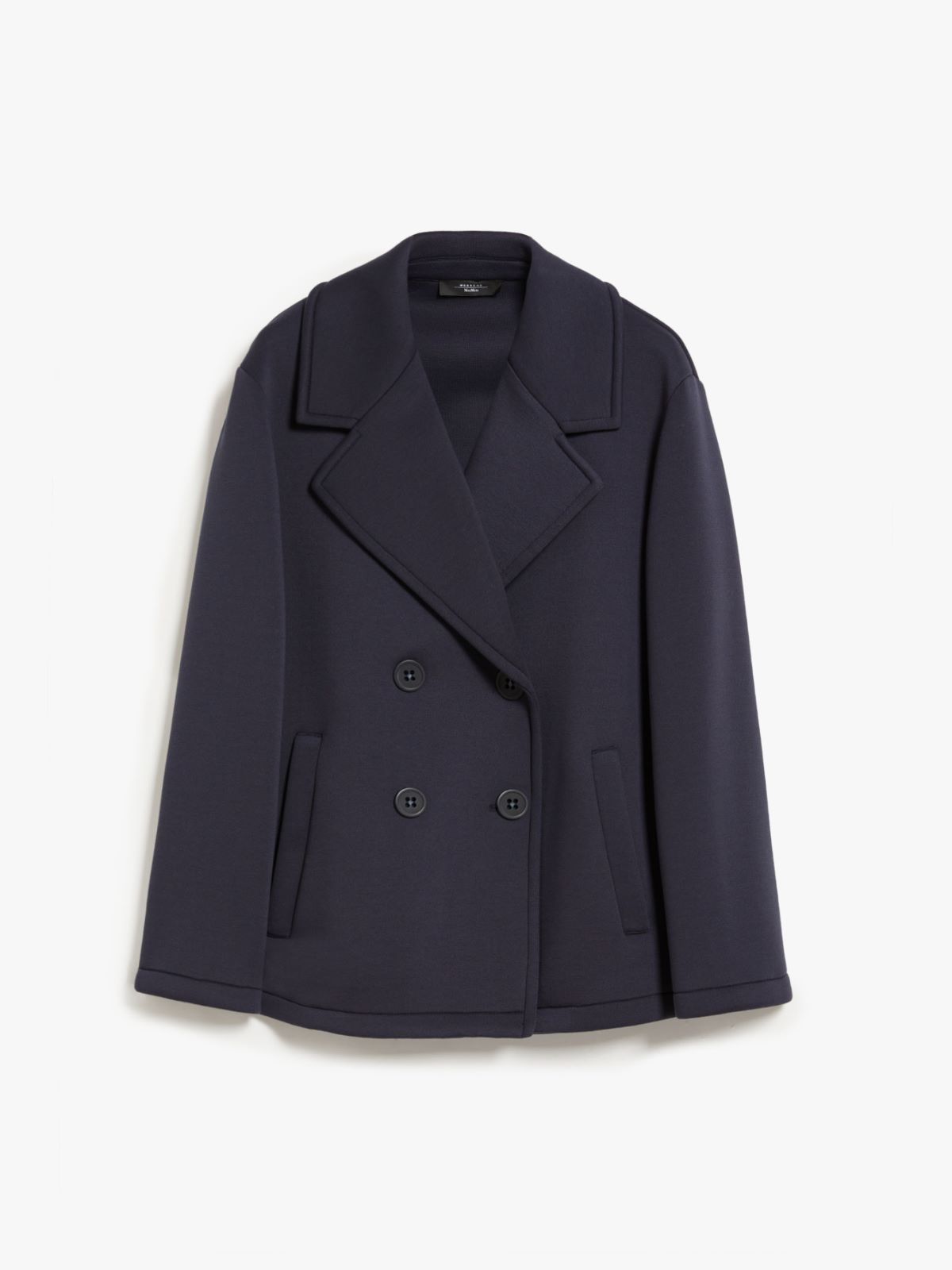 Short piqué jersey pea coat