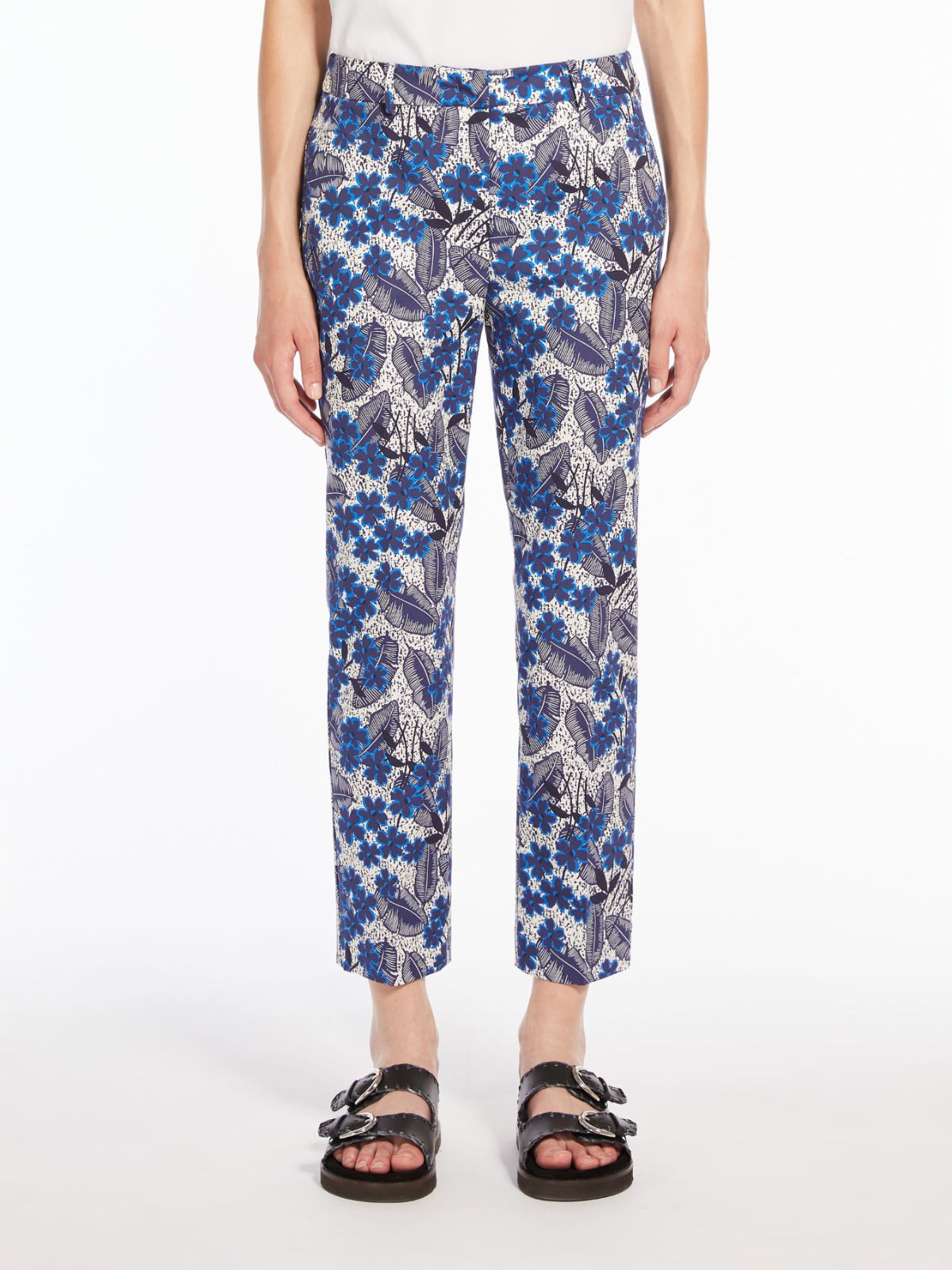 Cotton faille trousers
