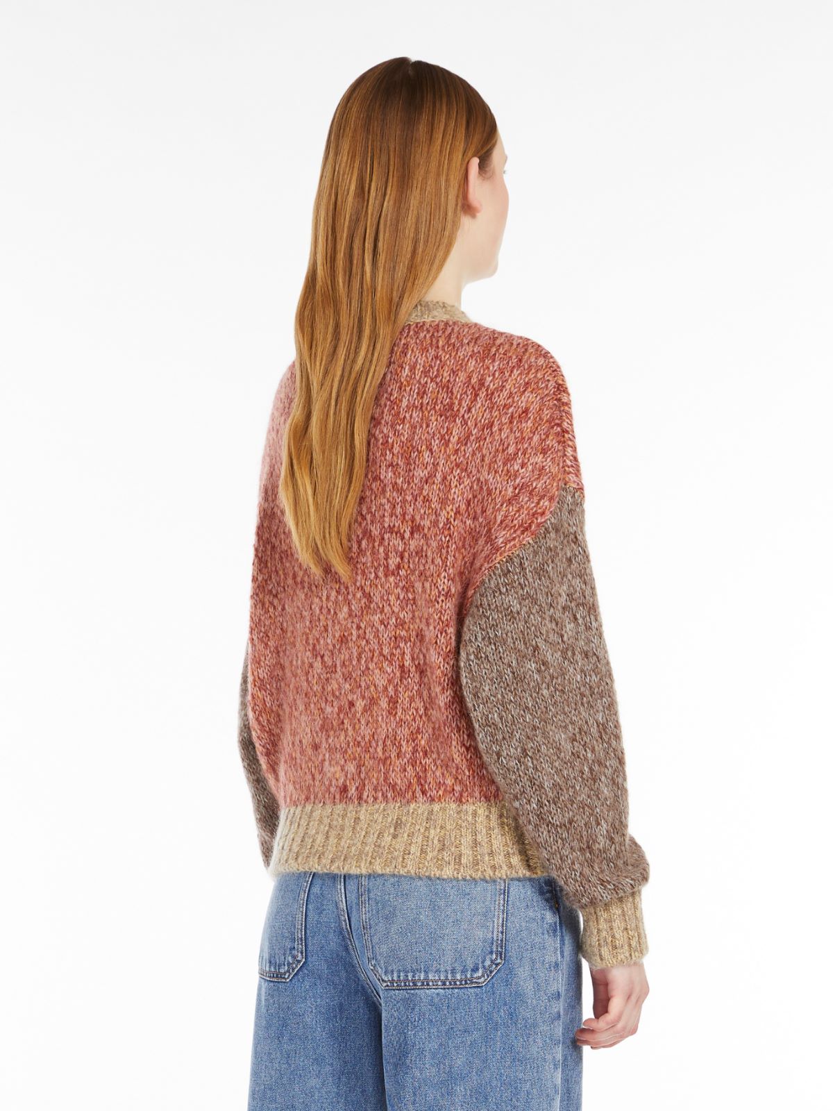 Mohair chiné yarn sweater