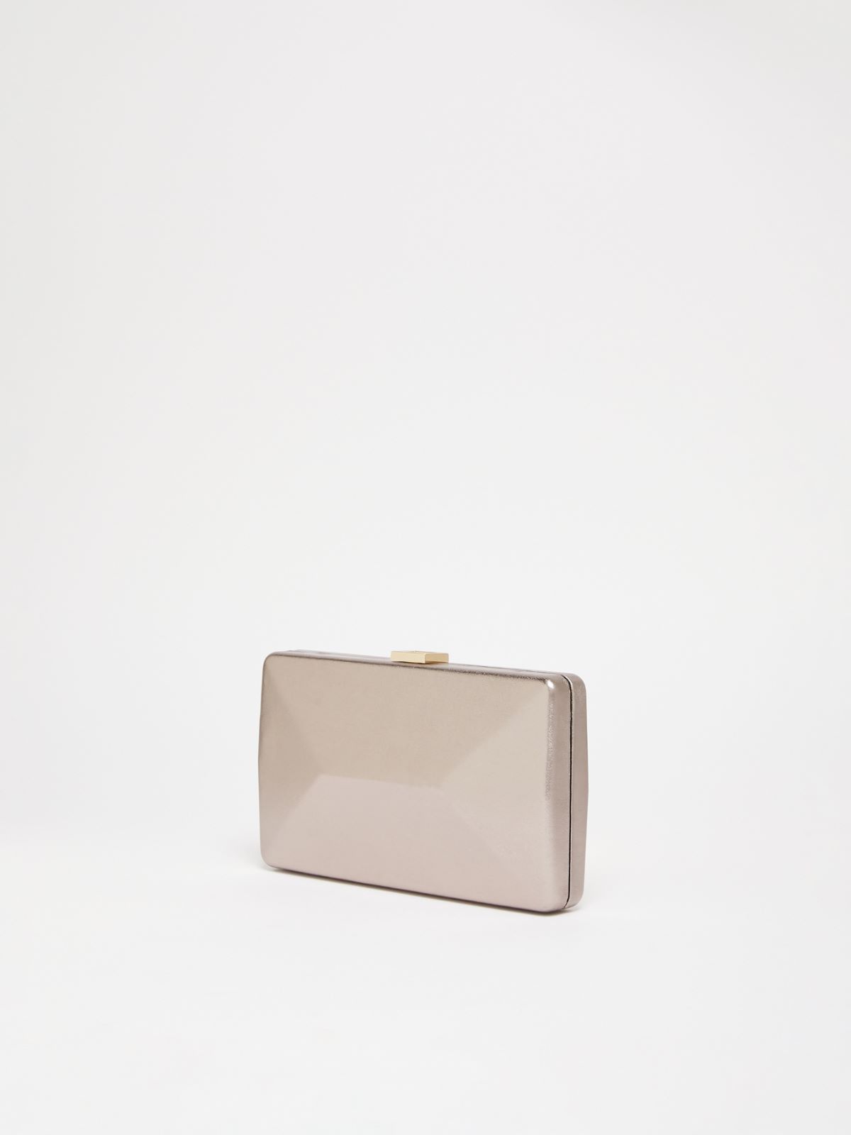 Laminated Nappa leather clutch