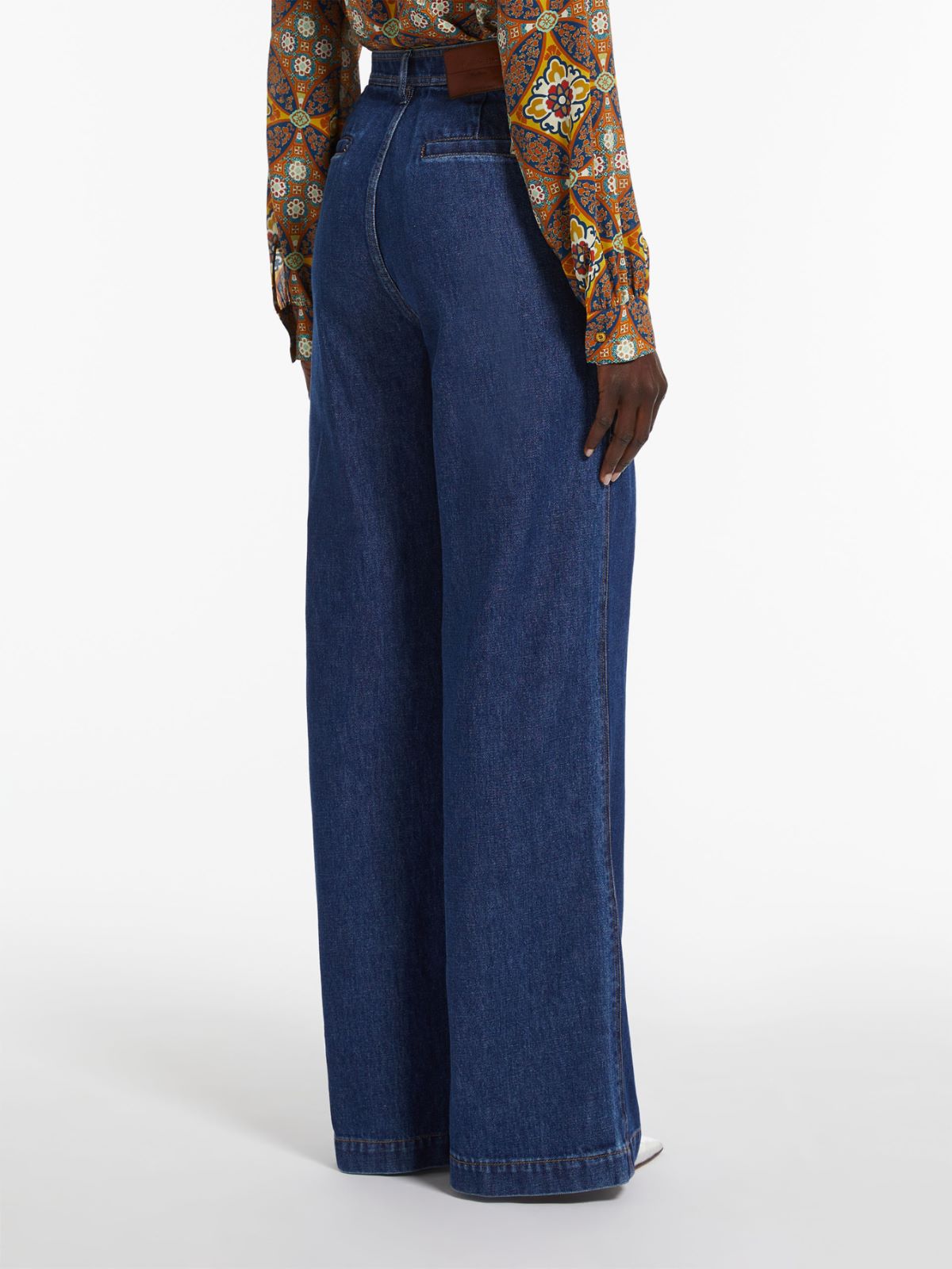 Cotton denim trousers